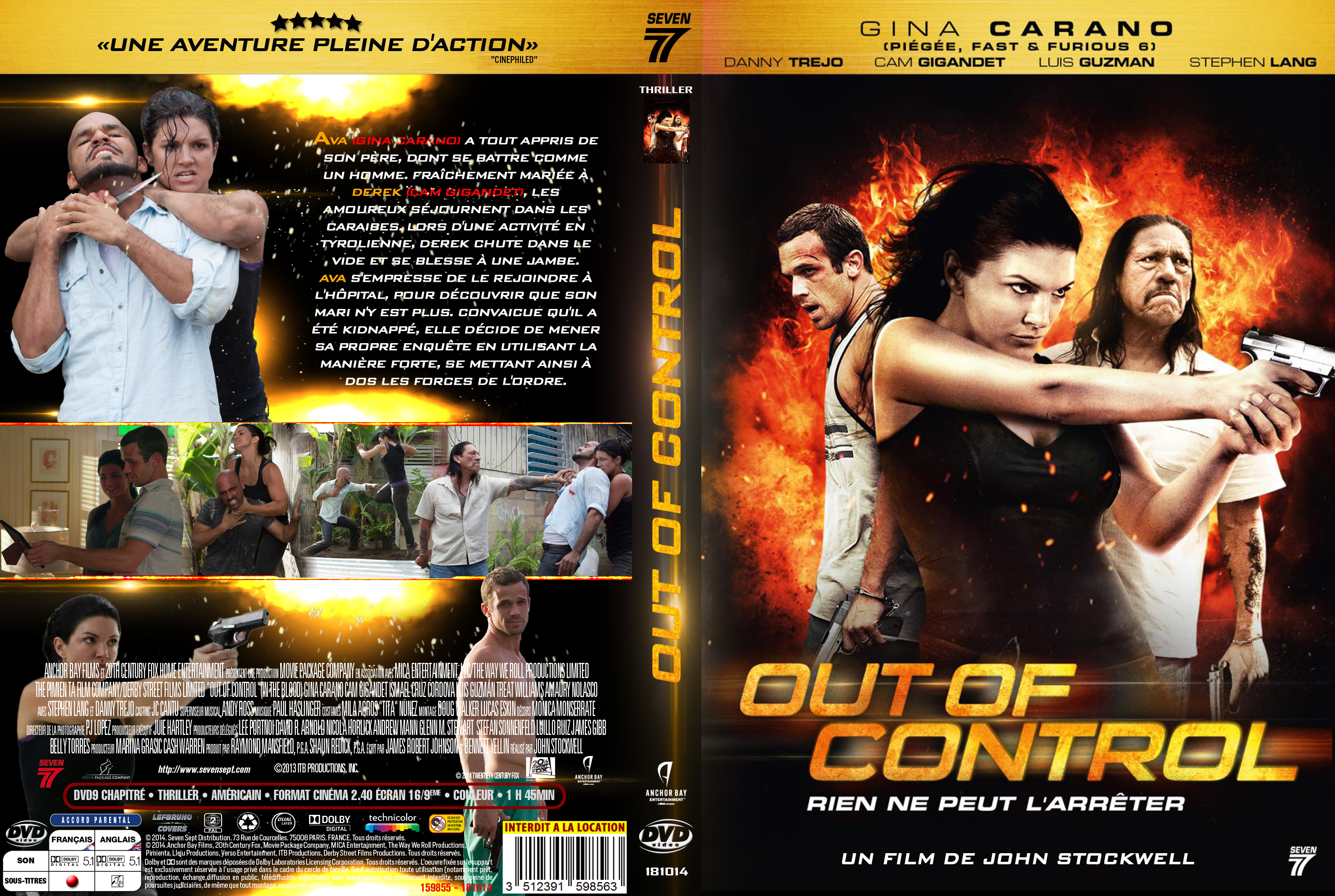 Jaquette DVD Out of Control custom