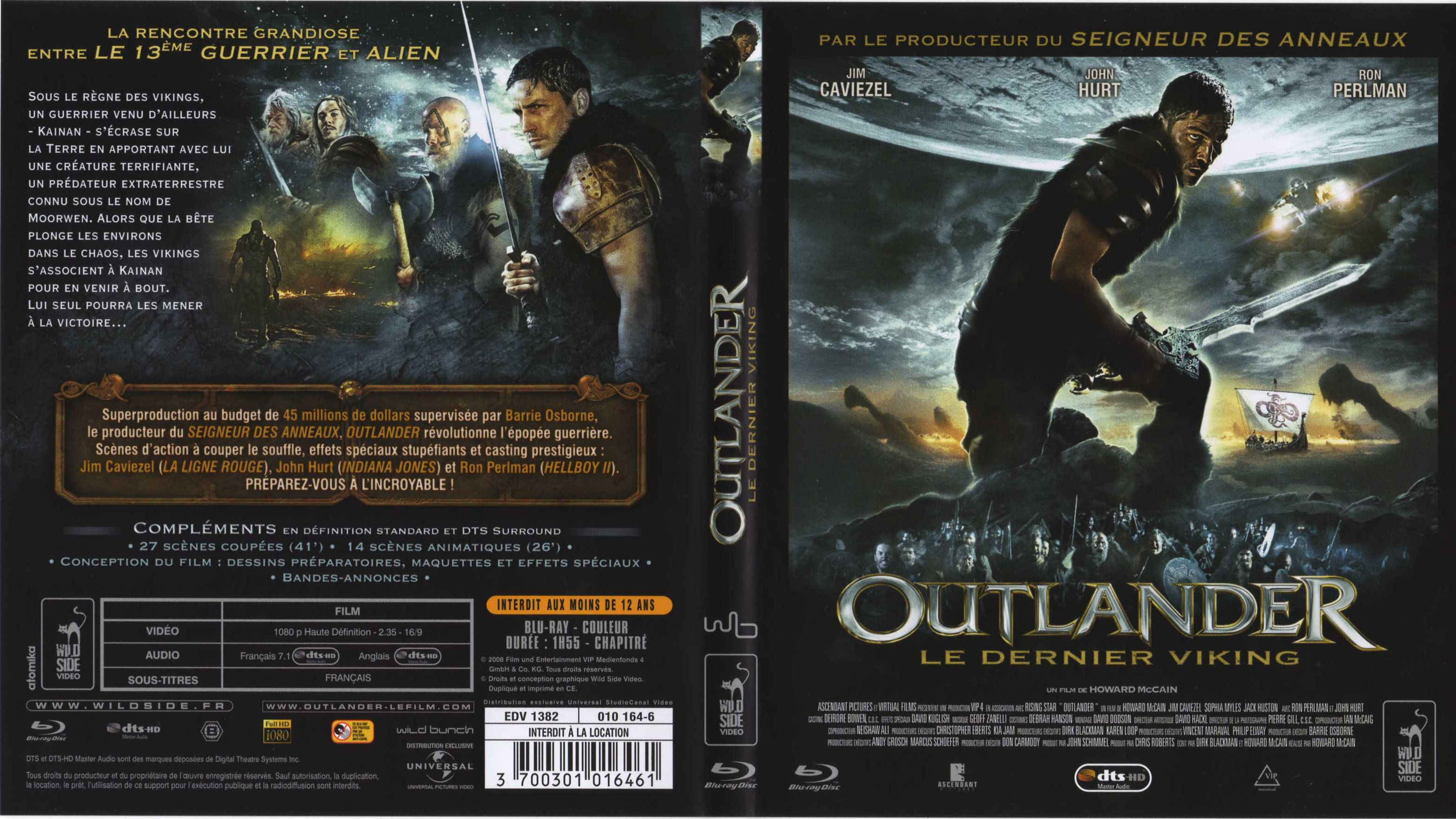 Jaquette DVD Outlander le dernier viking (BLU-RAY)