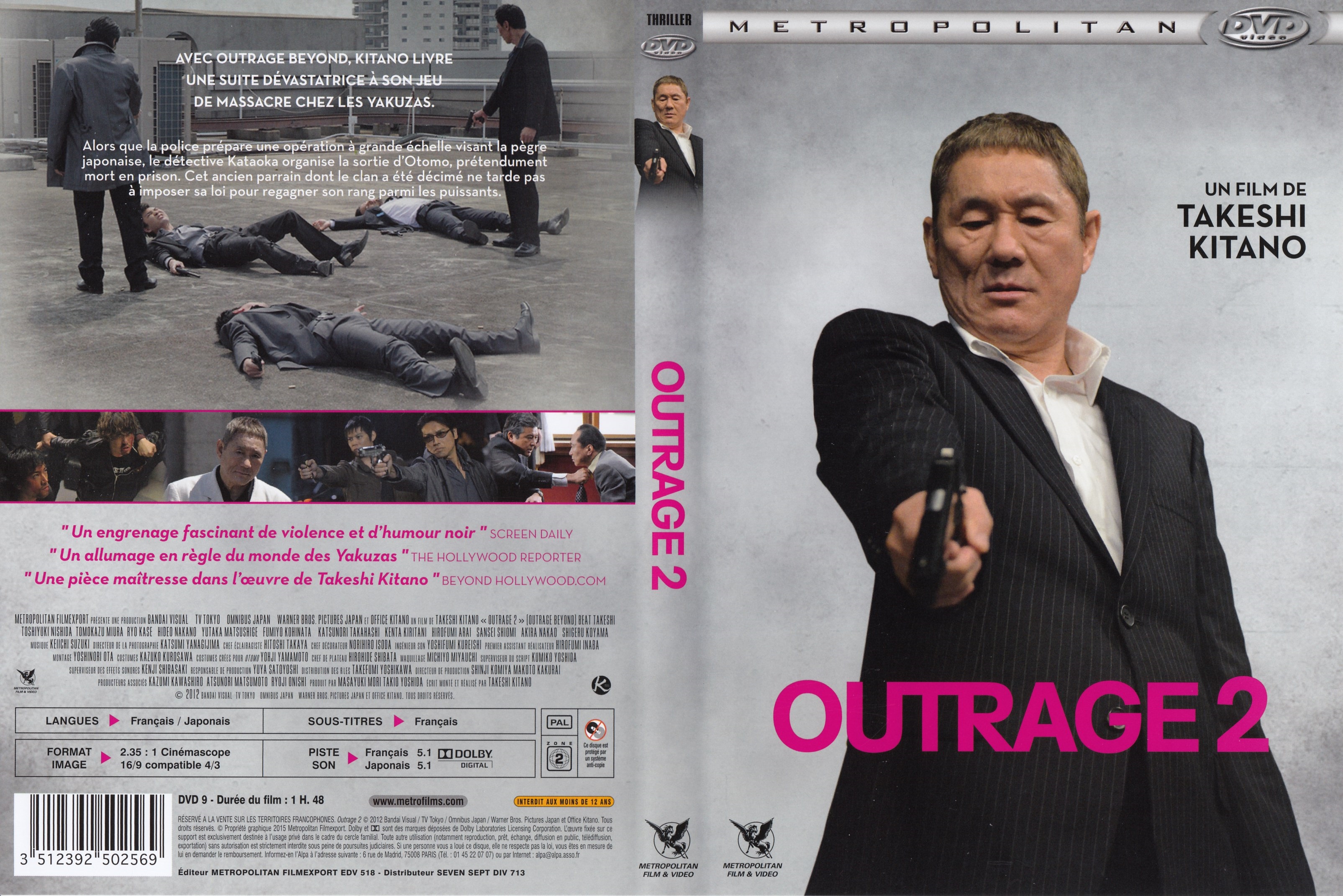 Jaquette DVD Outrage 2