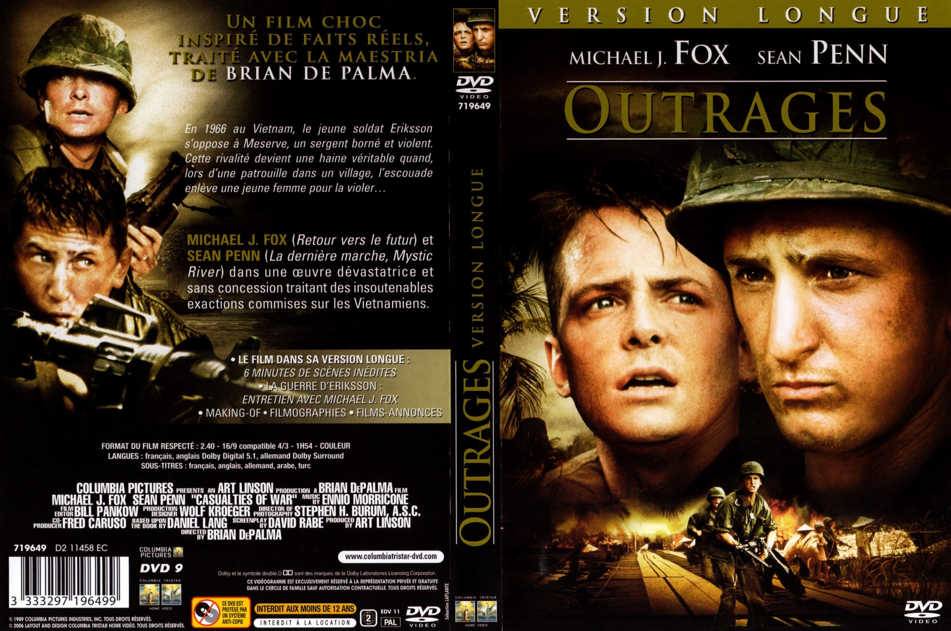 Jaquette DVD Outrages v3