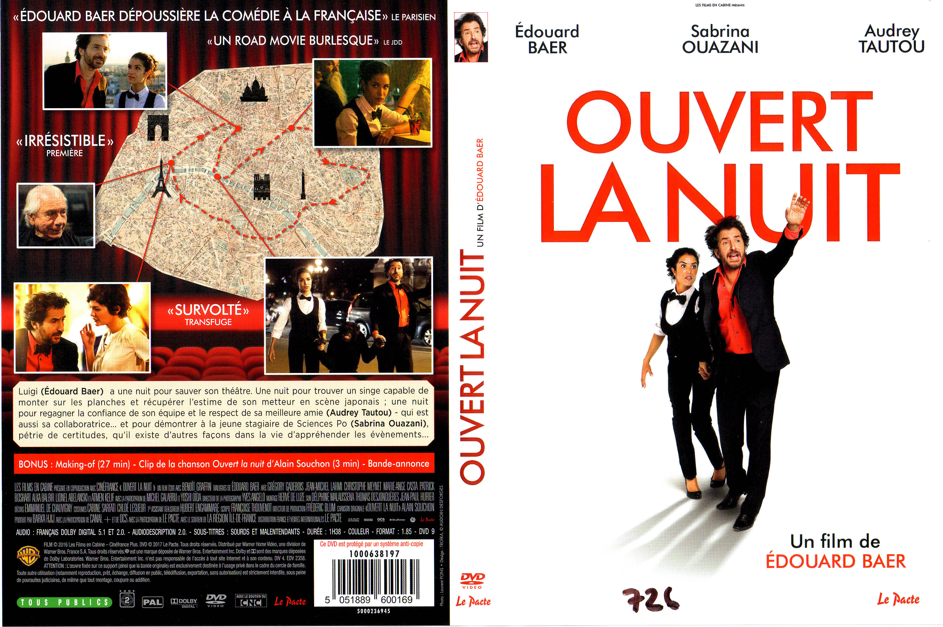 Jaquette DVD Ouvert la nuit