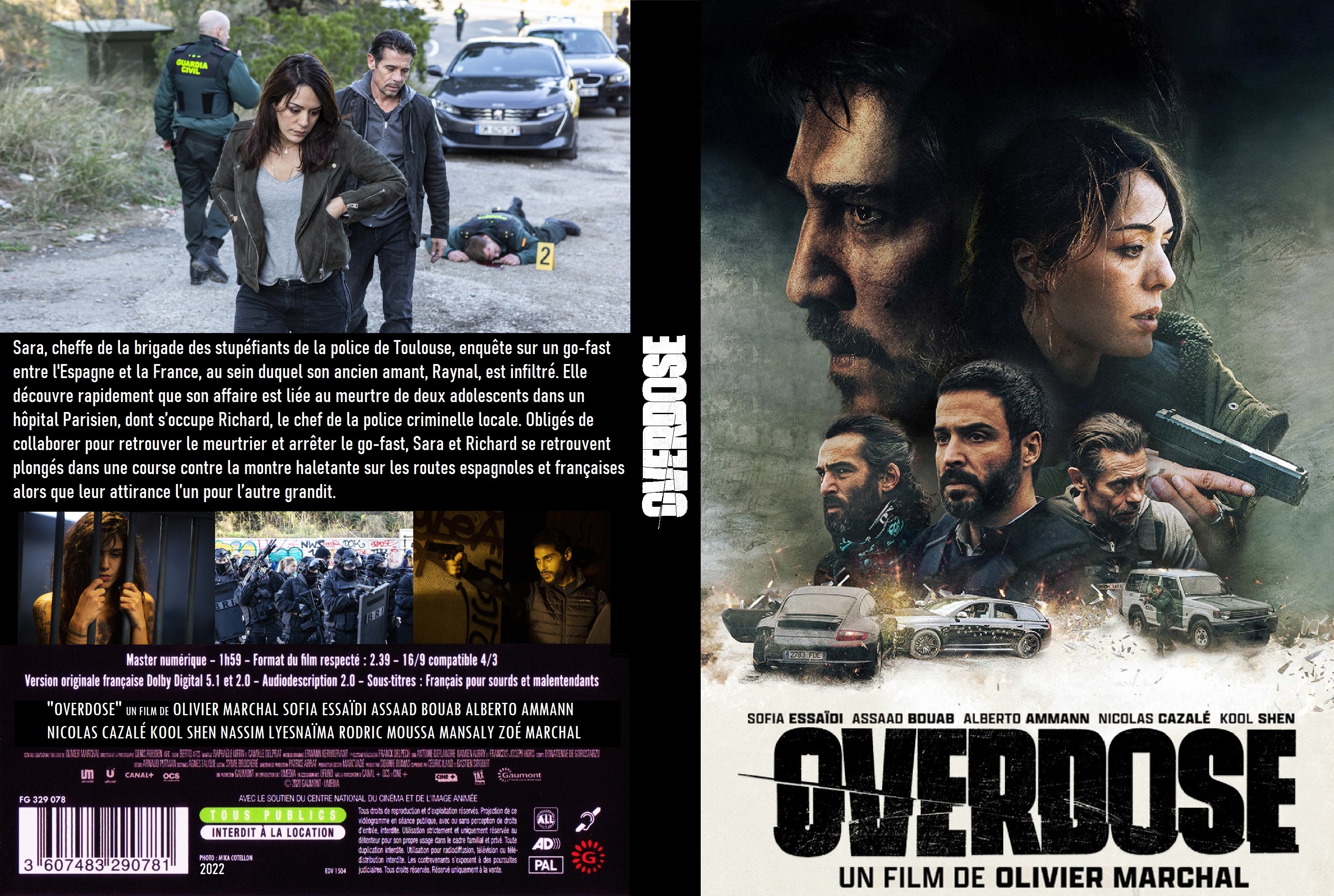 Jaquette DVD Overdose (2022) custom