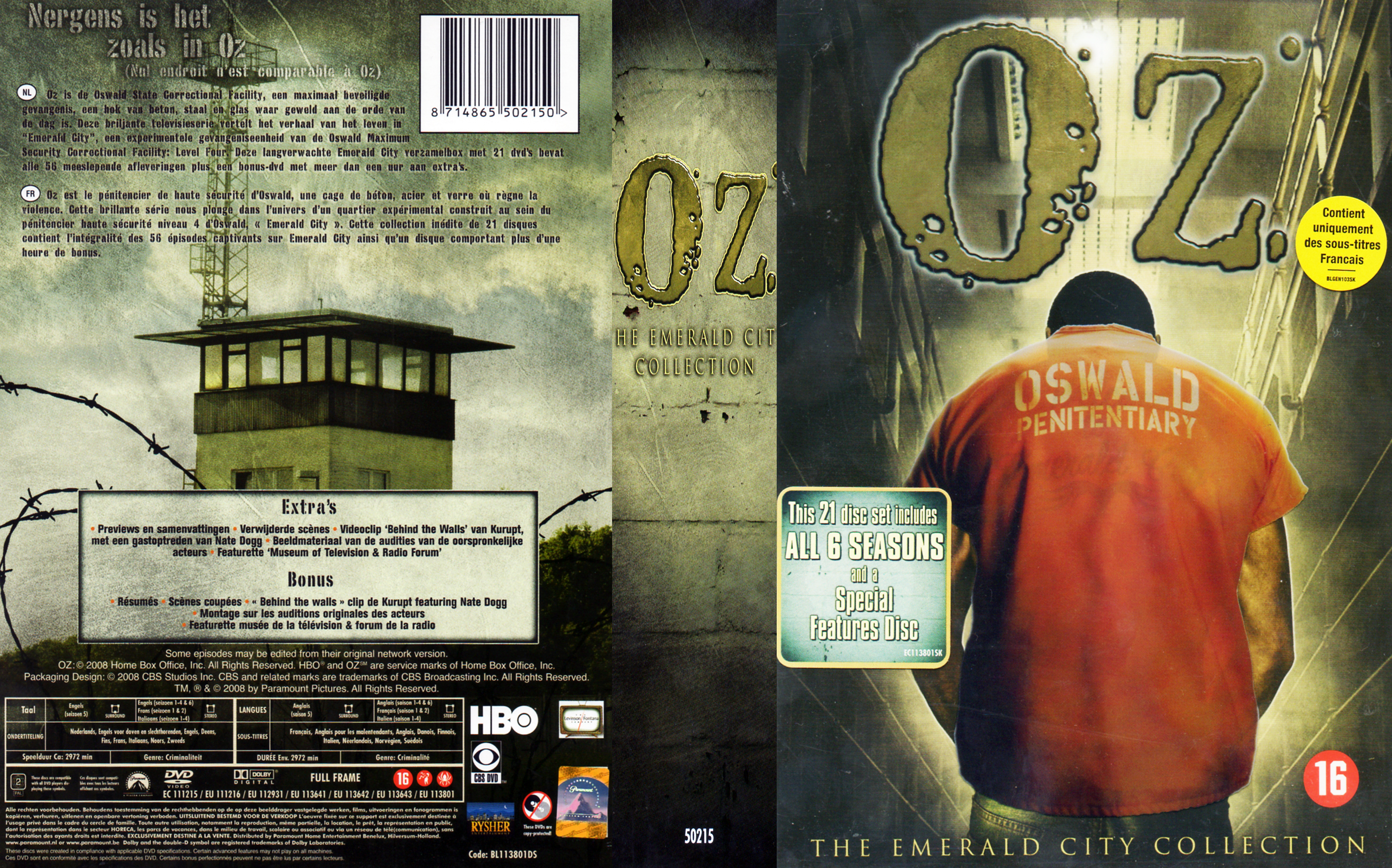 Jaquette DVD Oz Integrale COFFRET