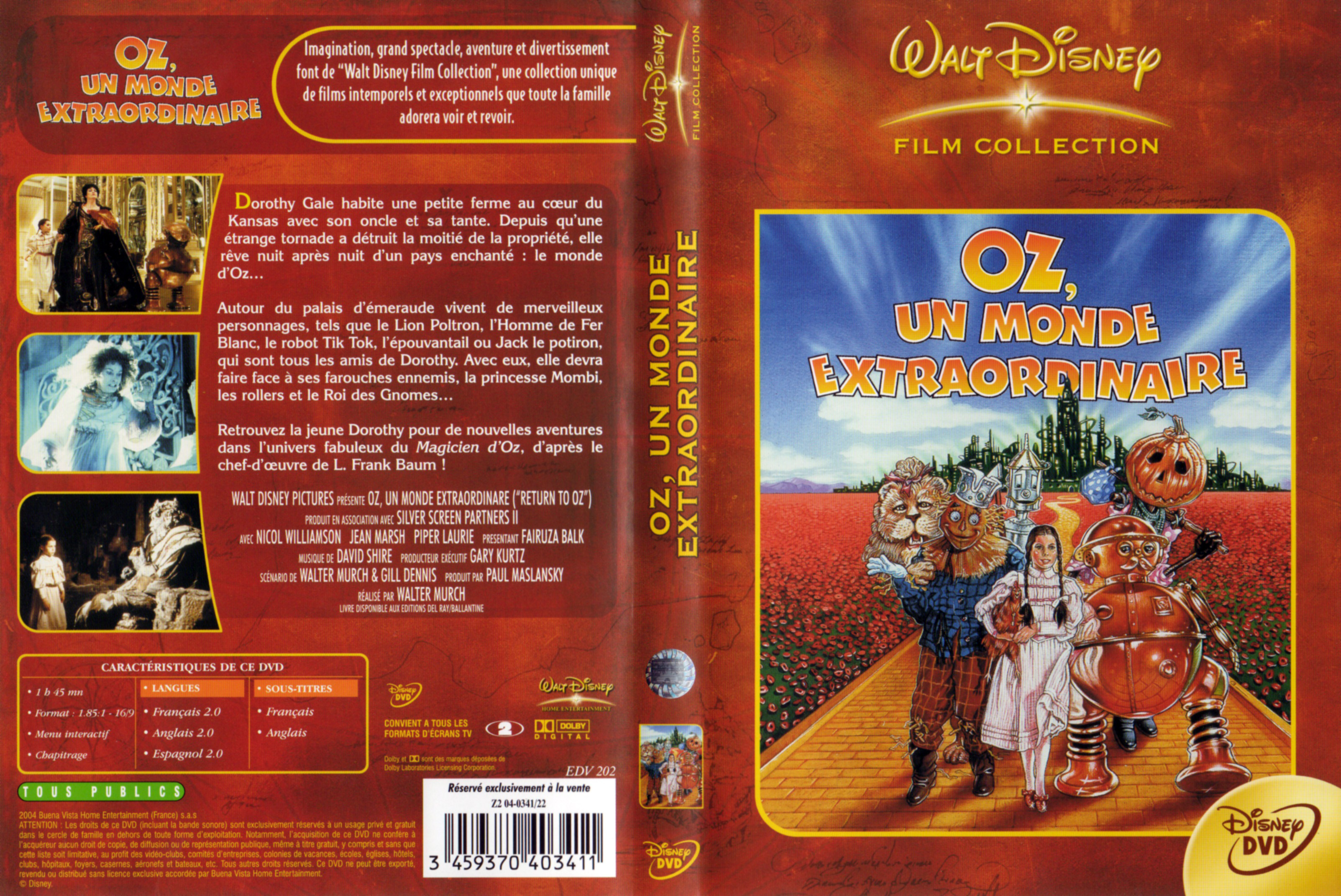 Jaquette DVD Oz un monde extraordinaire
