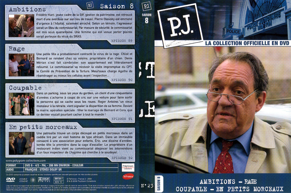 Jaquette DVD PJ saison 8 vol 23