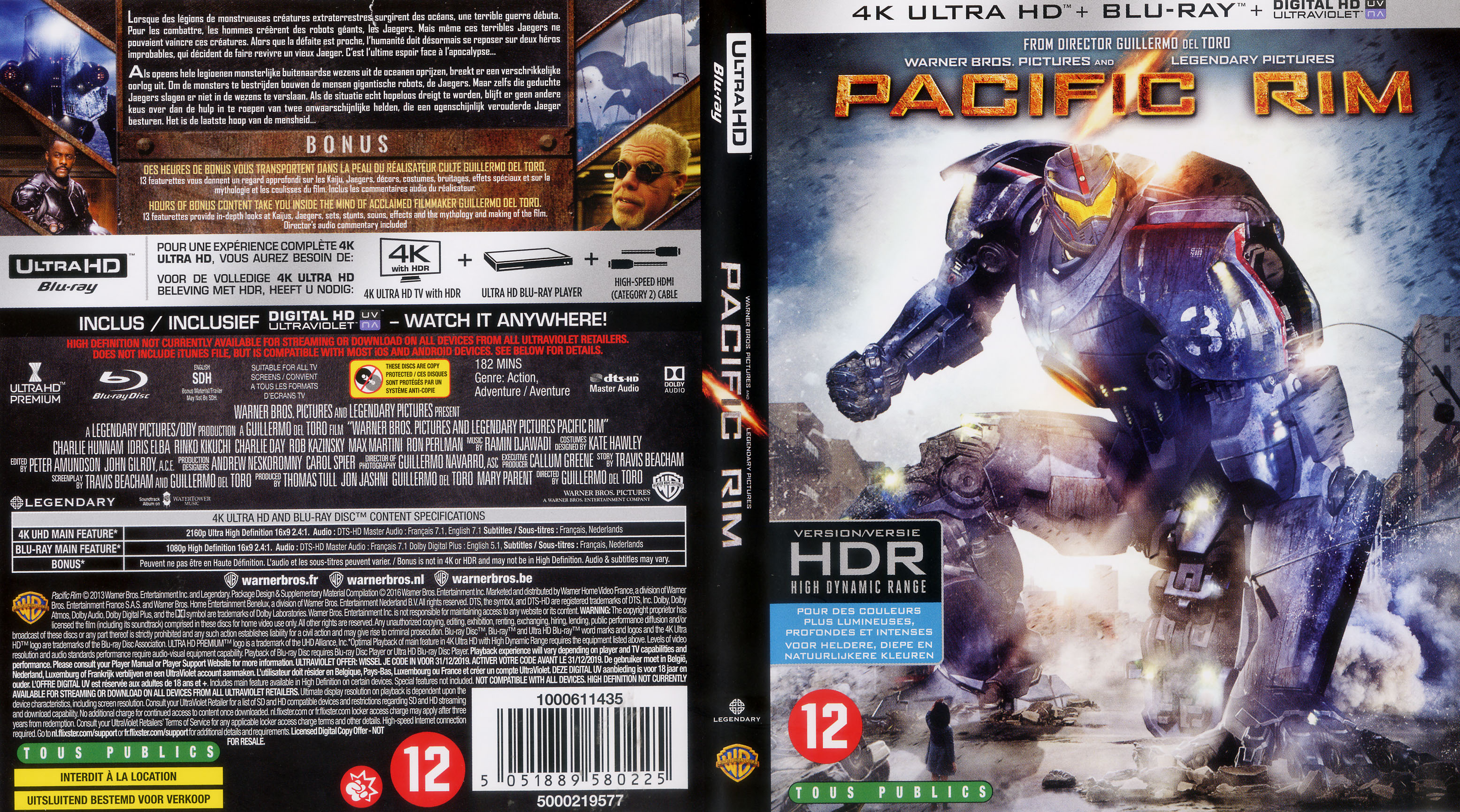 Jaquette DVD Pacific Rim 4K (BLU-RAY)