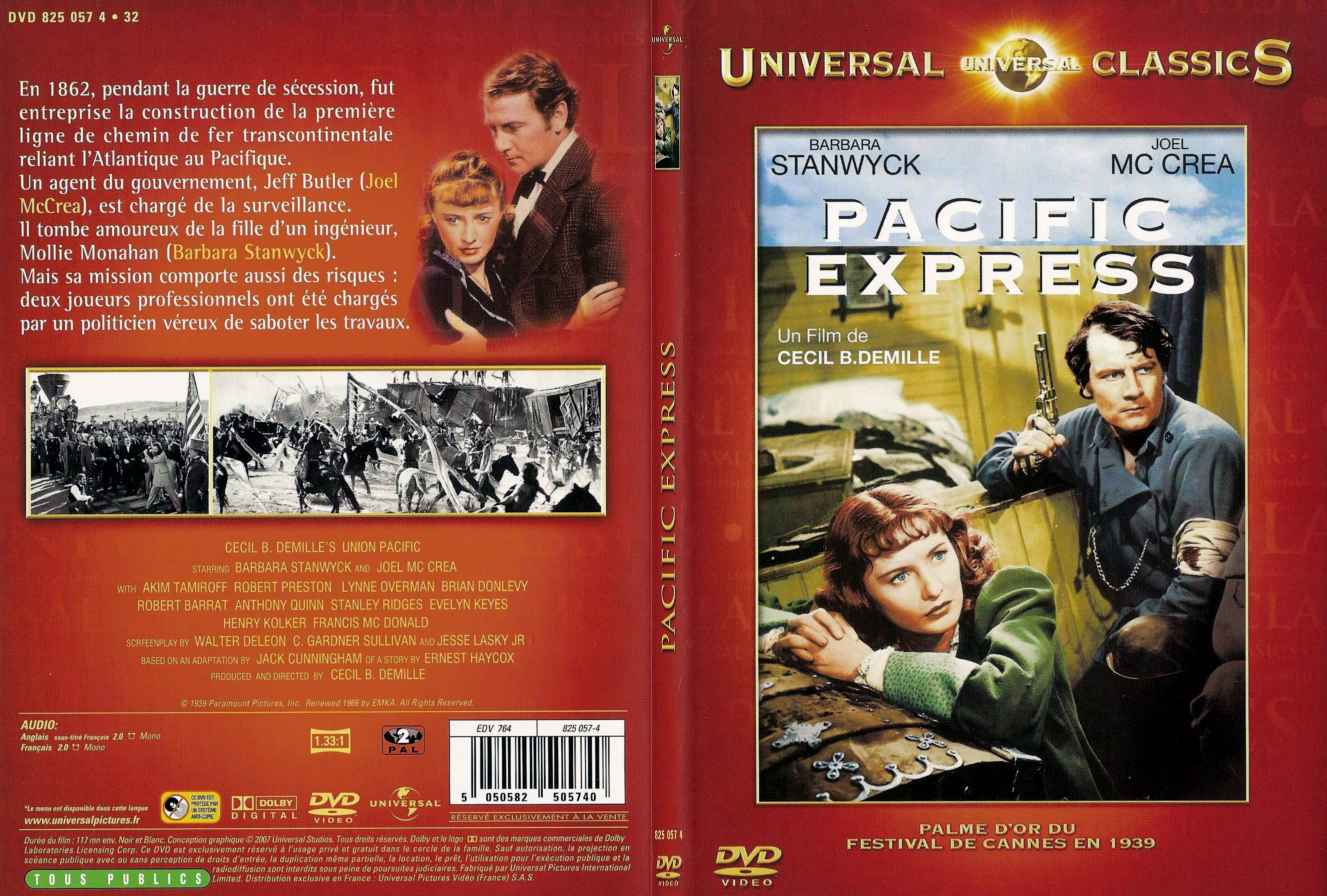 Jaquette DVD Pacific express - SLIM