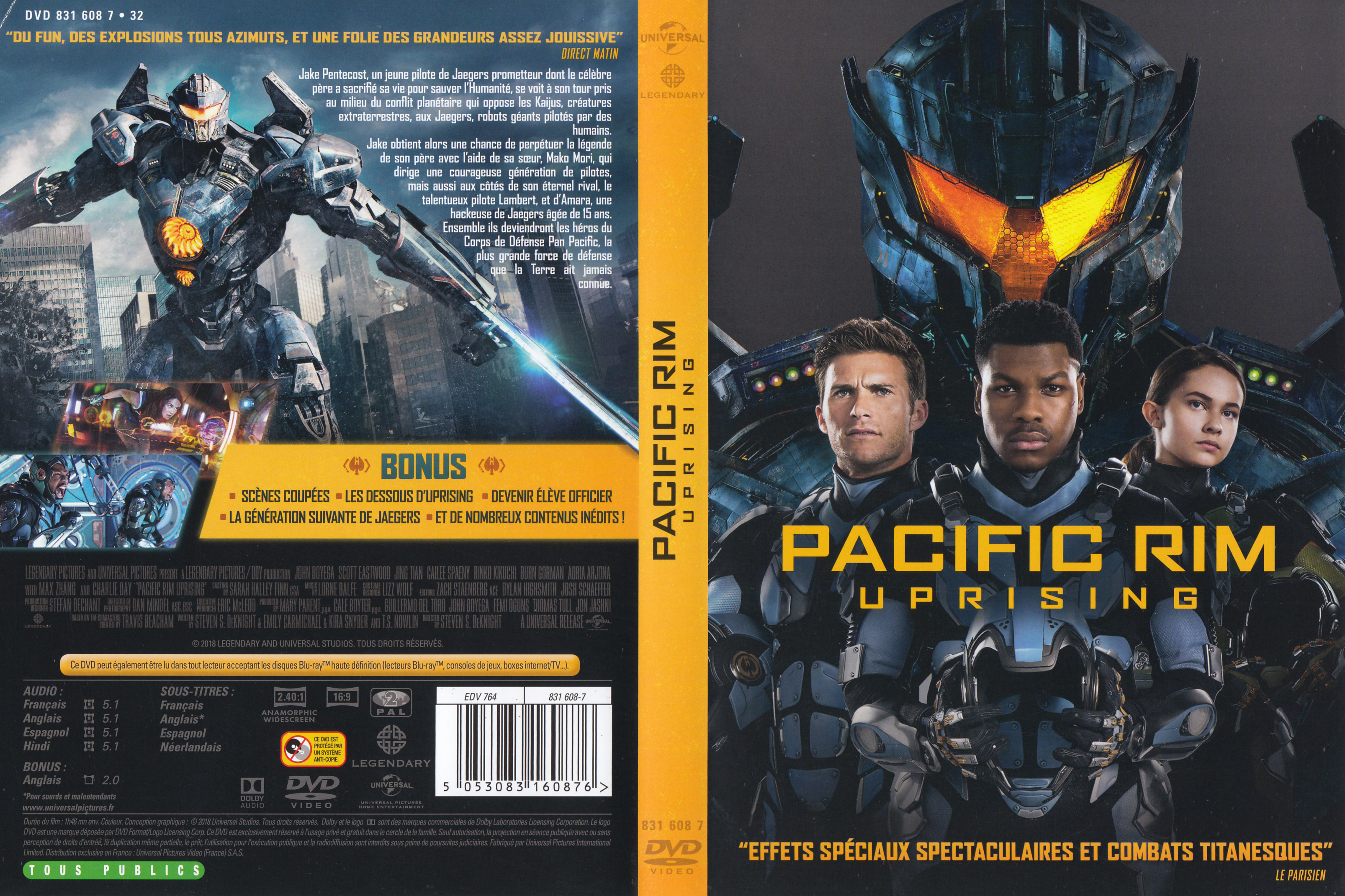 Jaquette DVD Pacific rim uprising