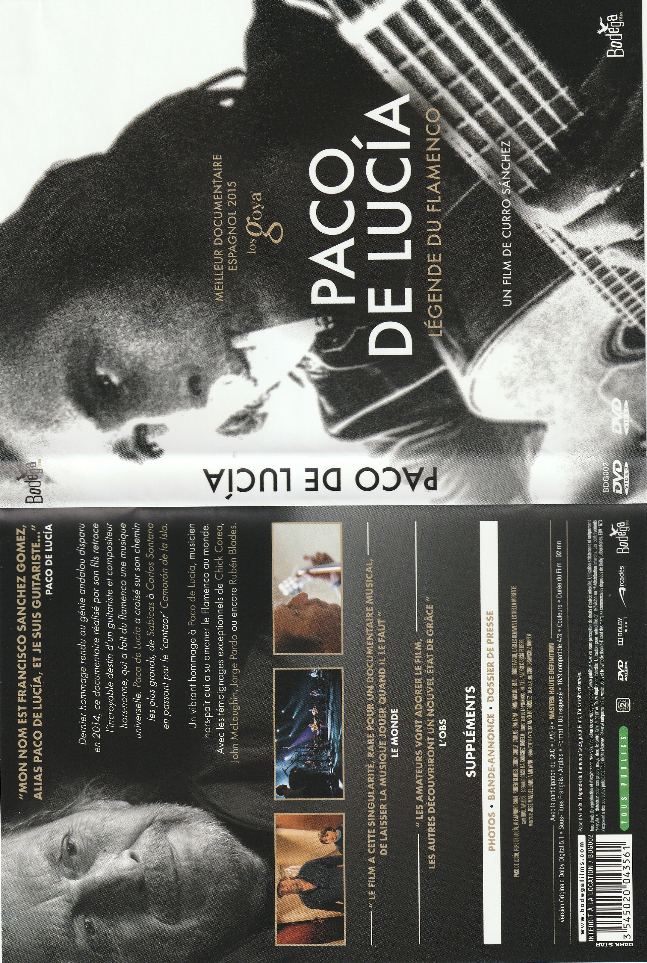 Jaquette DVD Paco de lucia