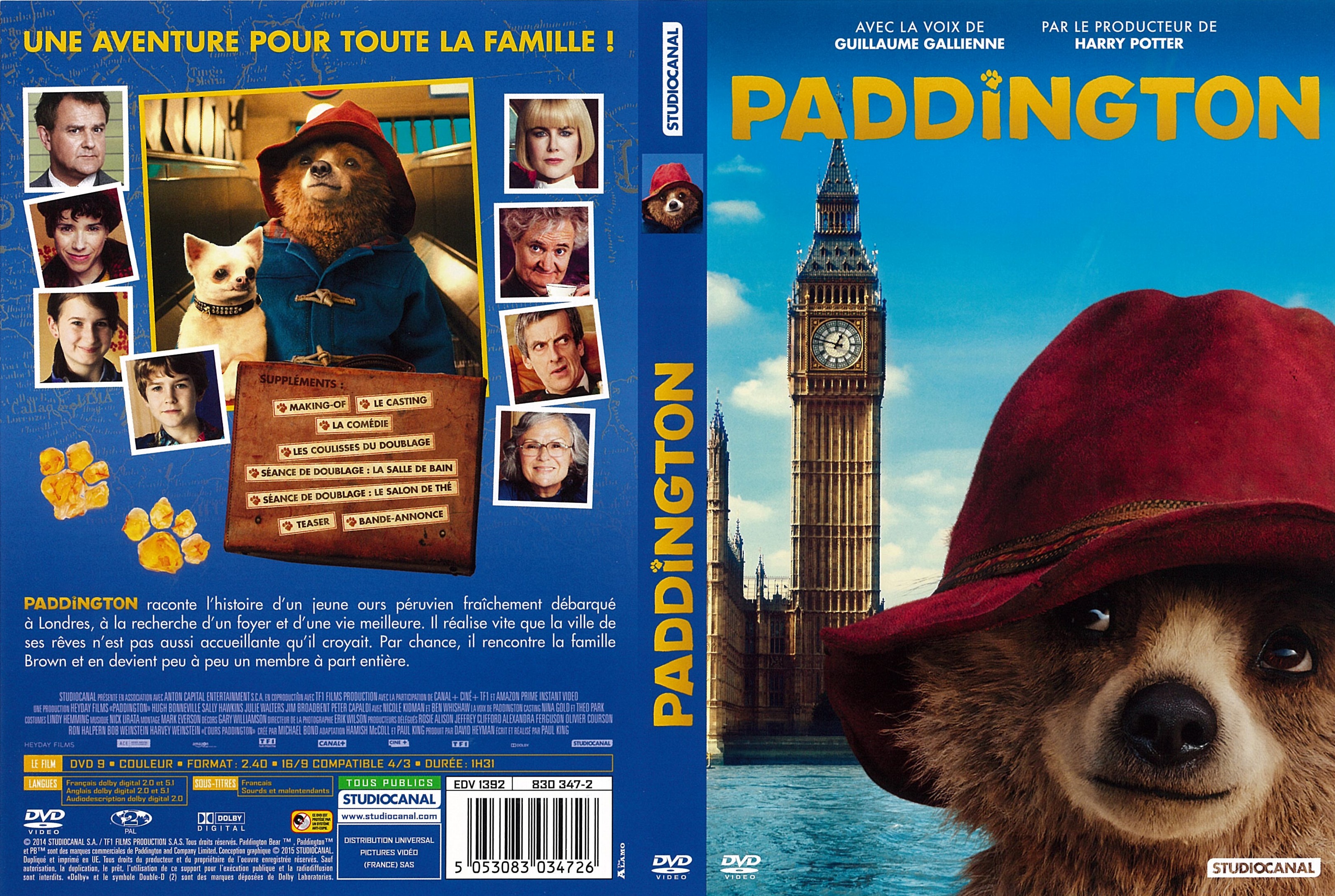 Jaquette DVD Paddington