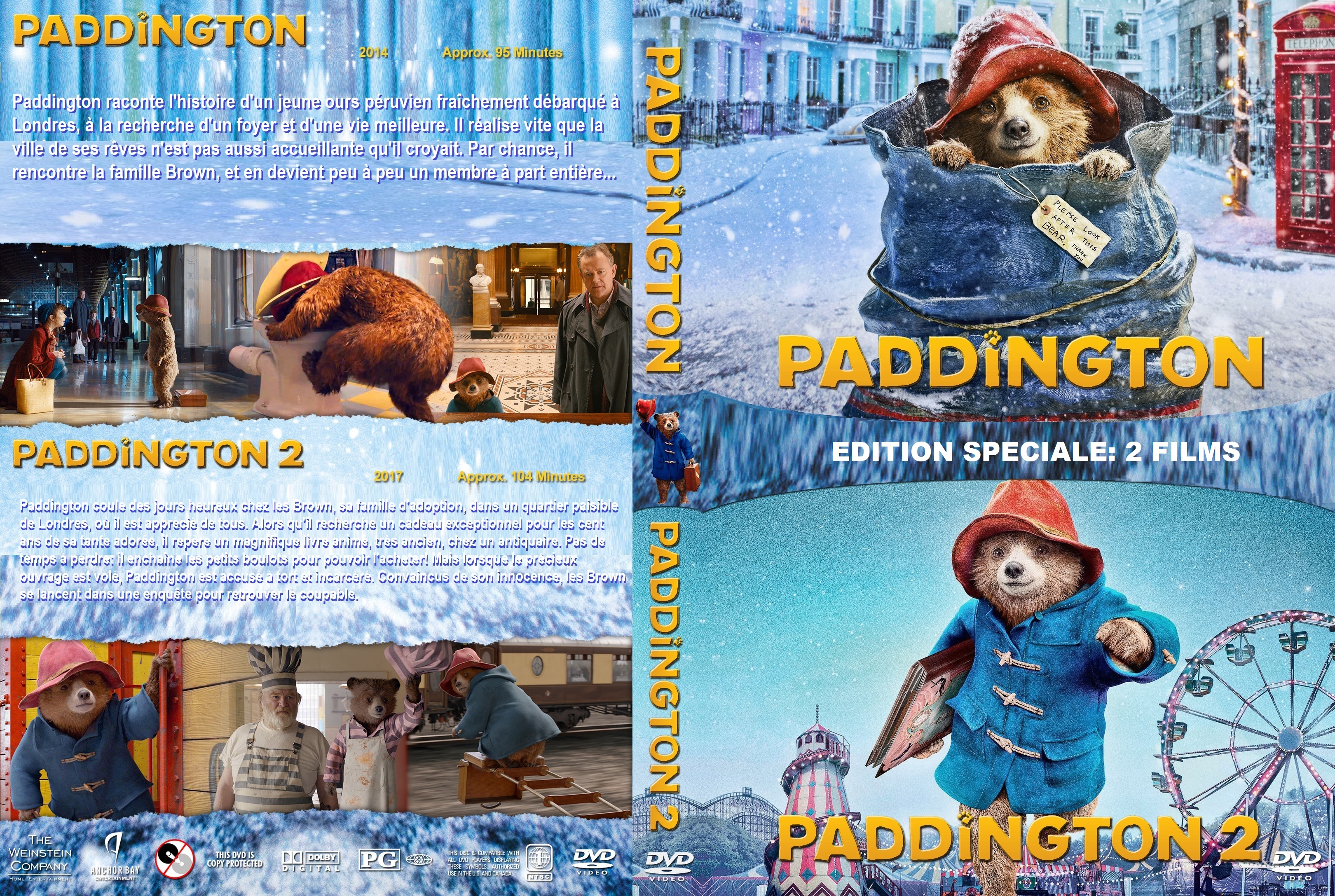 Jaquette DVD Paddington 1 & 2 custom