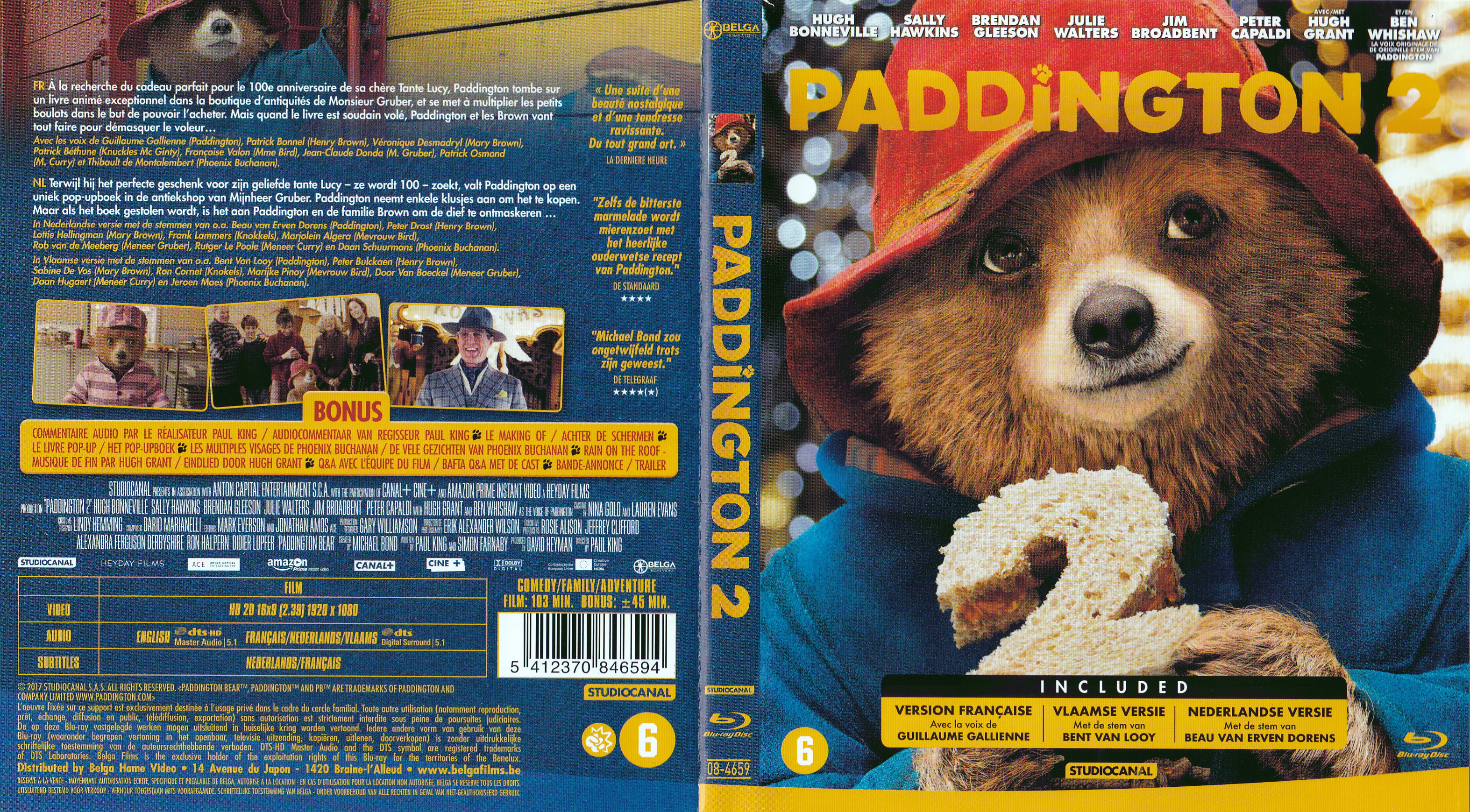 Jaquette DVD Paddington 2 (BLU-RAY)
