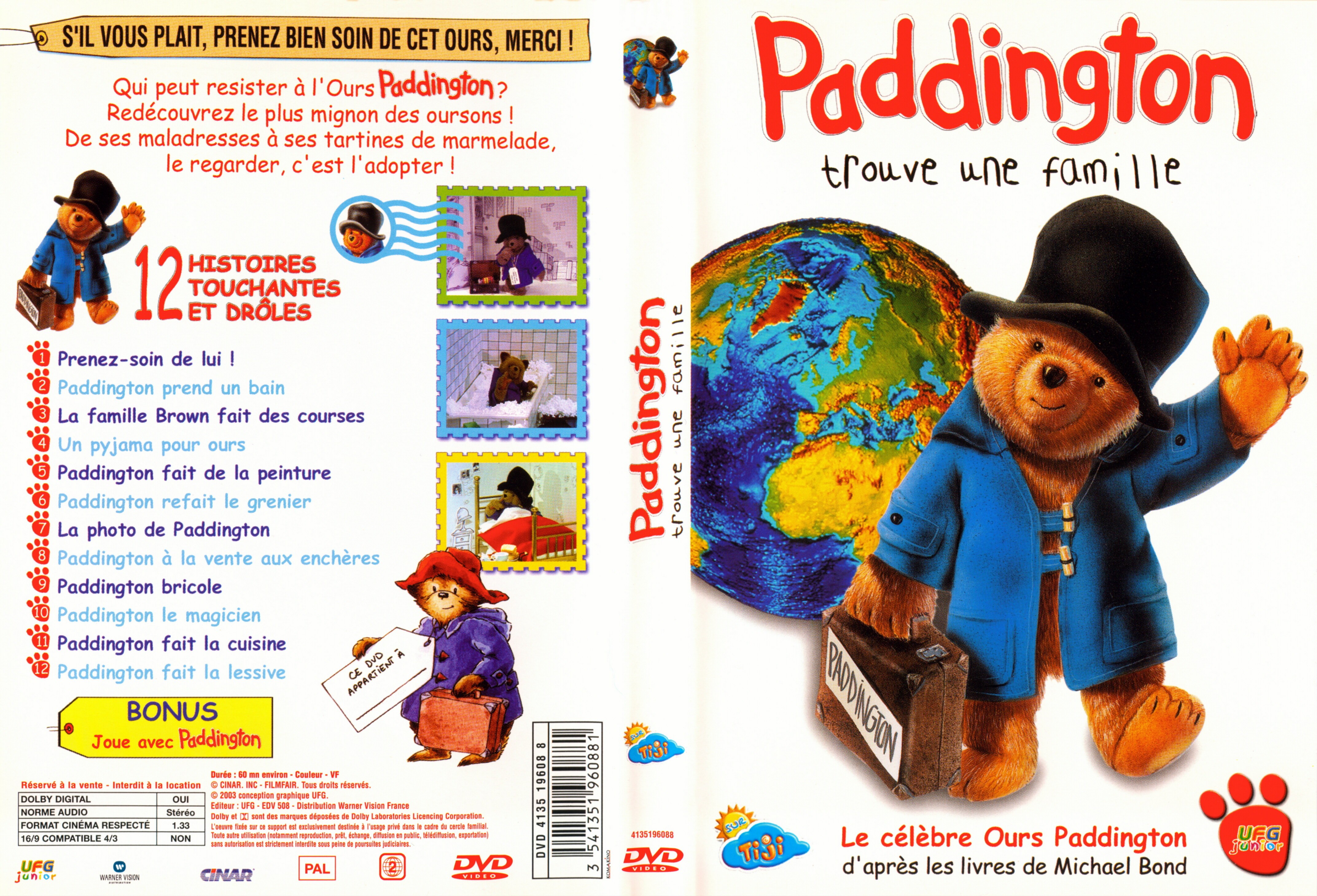 Jaquette DVD Paddington - trouve une famille