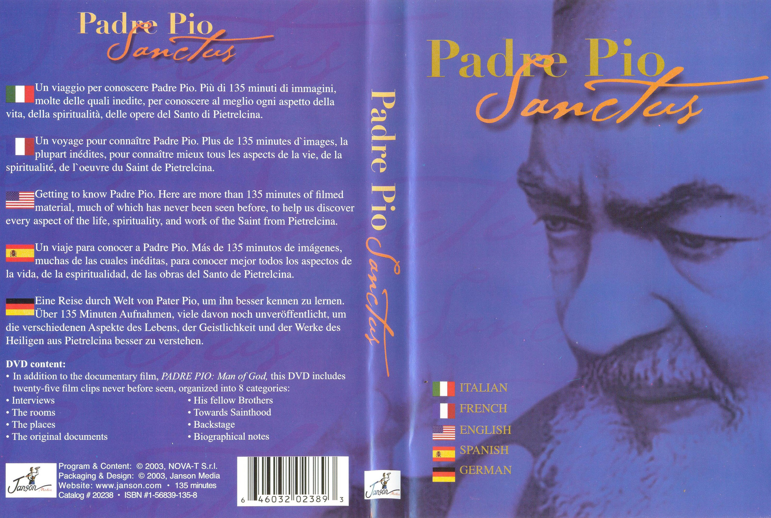 Jaquette DVD Padre Pio Sanctus