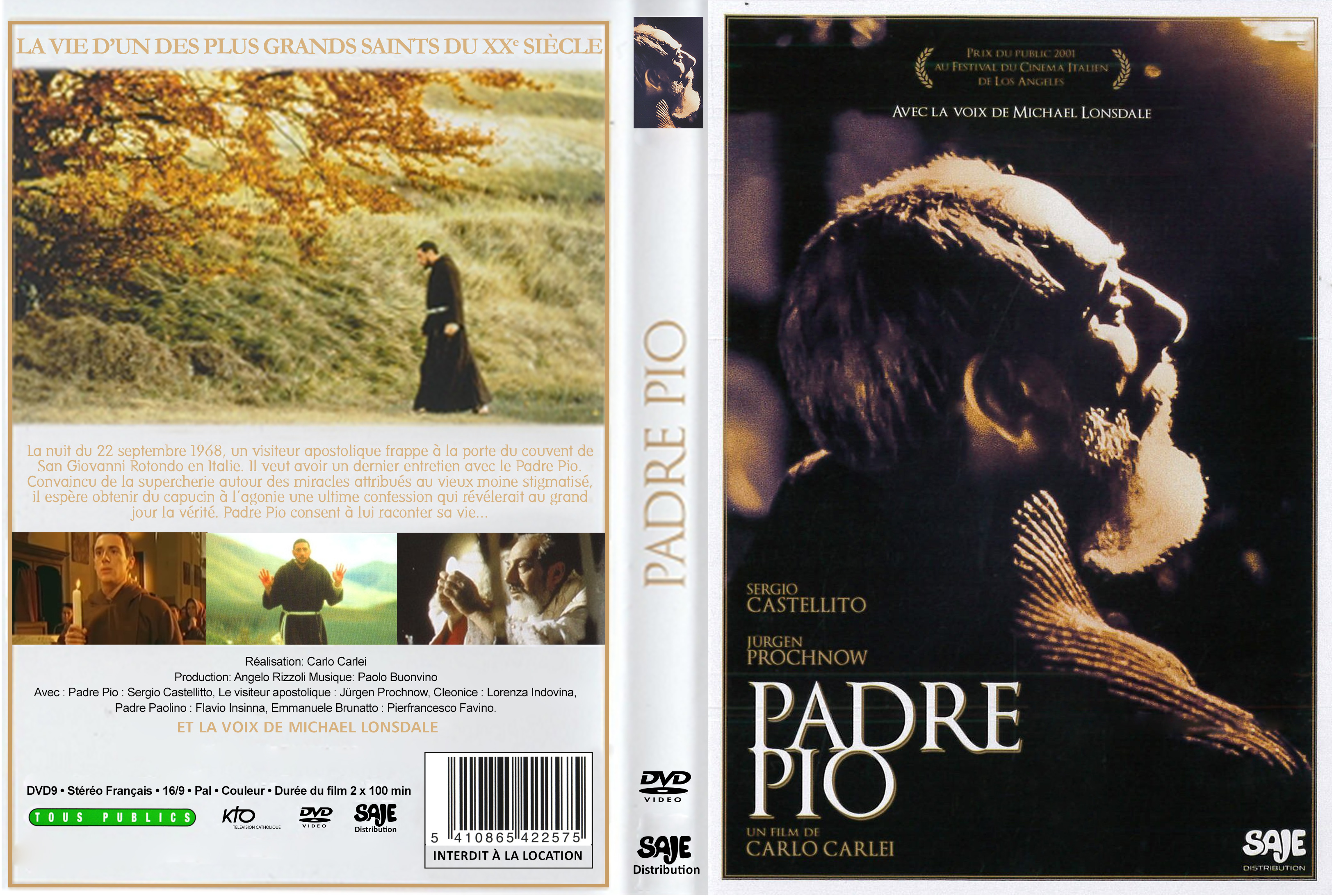 Jaquette DVD Padre Pio custom