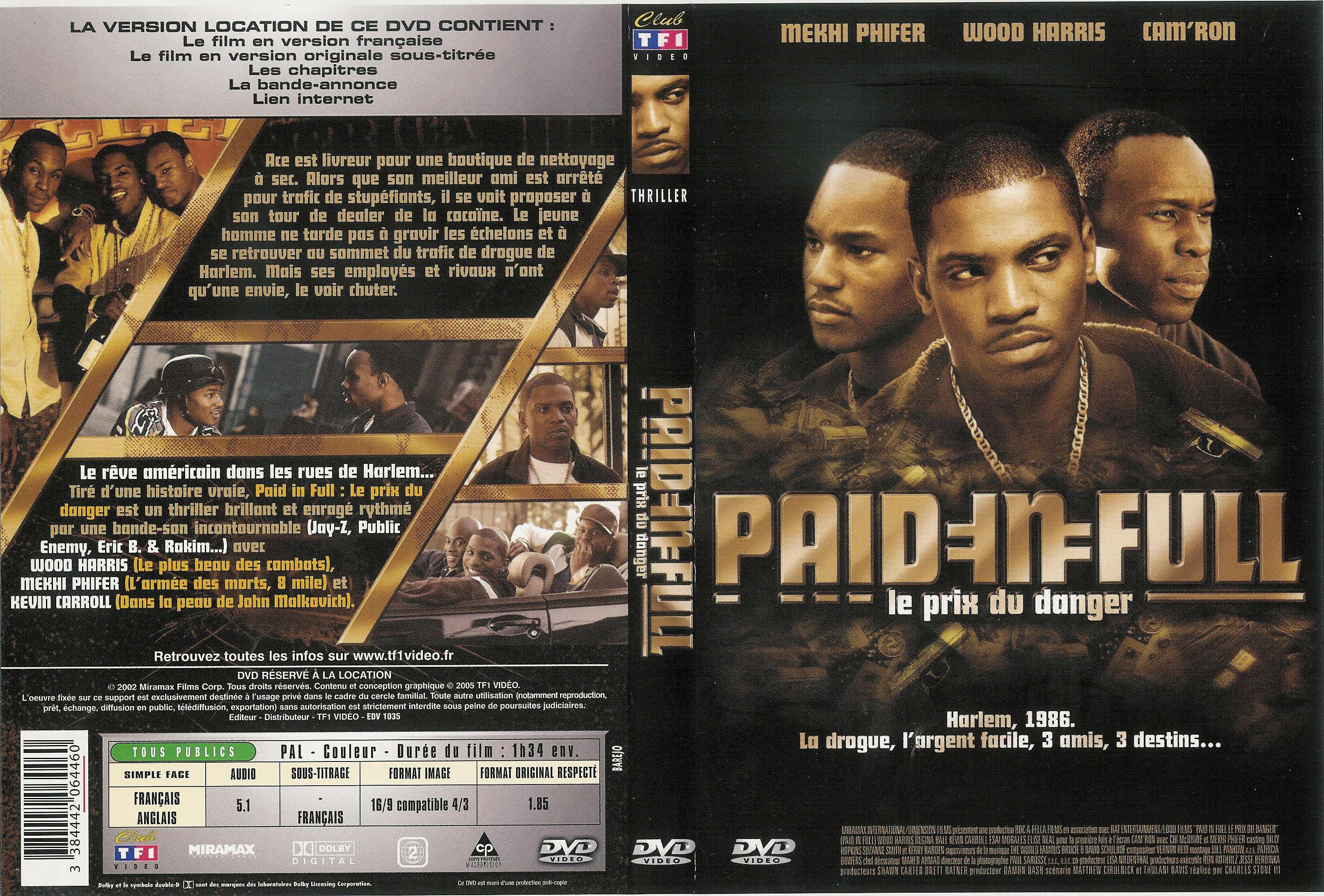 Jaquette DVD Paid in full v2