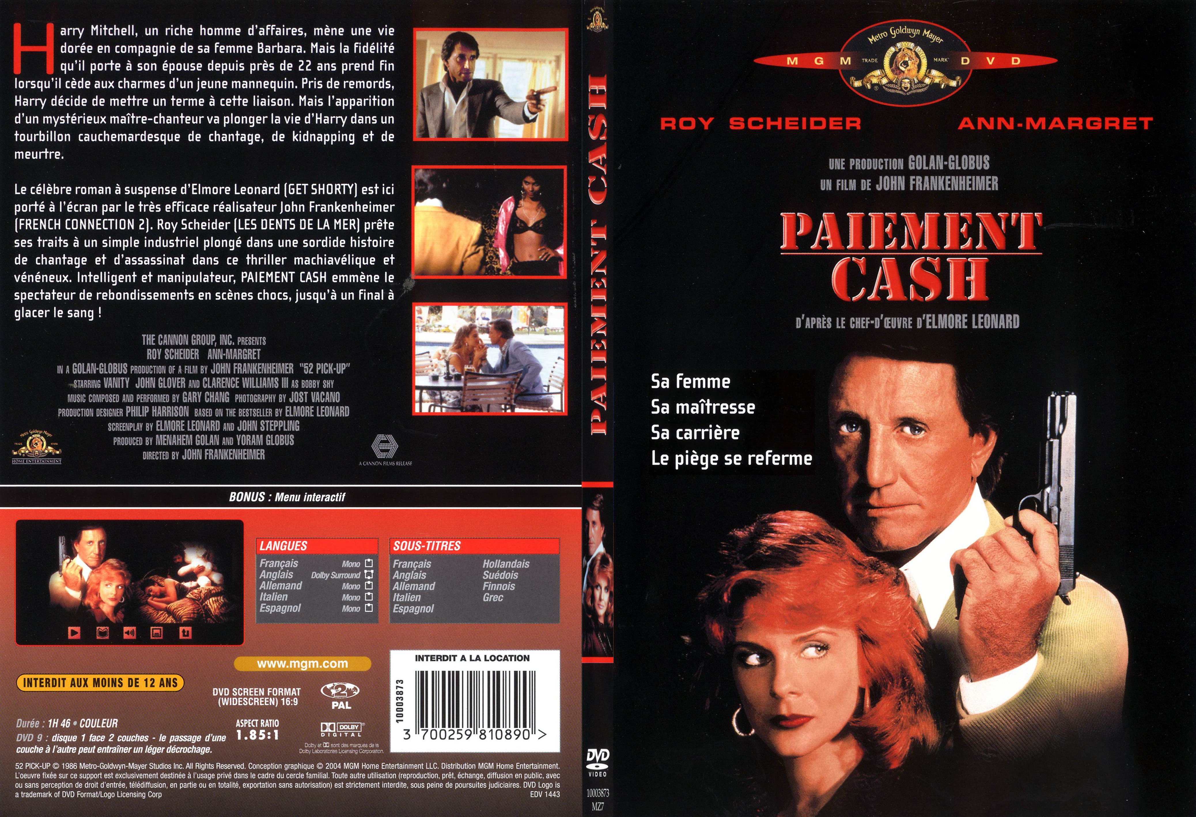 Jaquette DVD Paiement cash - SLIM