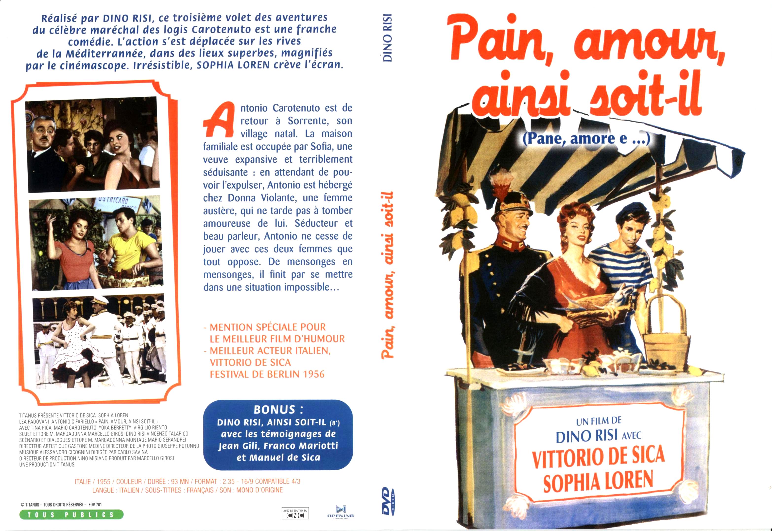 Jaquette DVD Pain amour ainsi soit-il