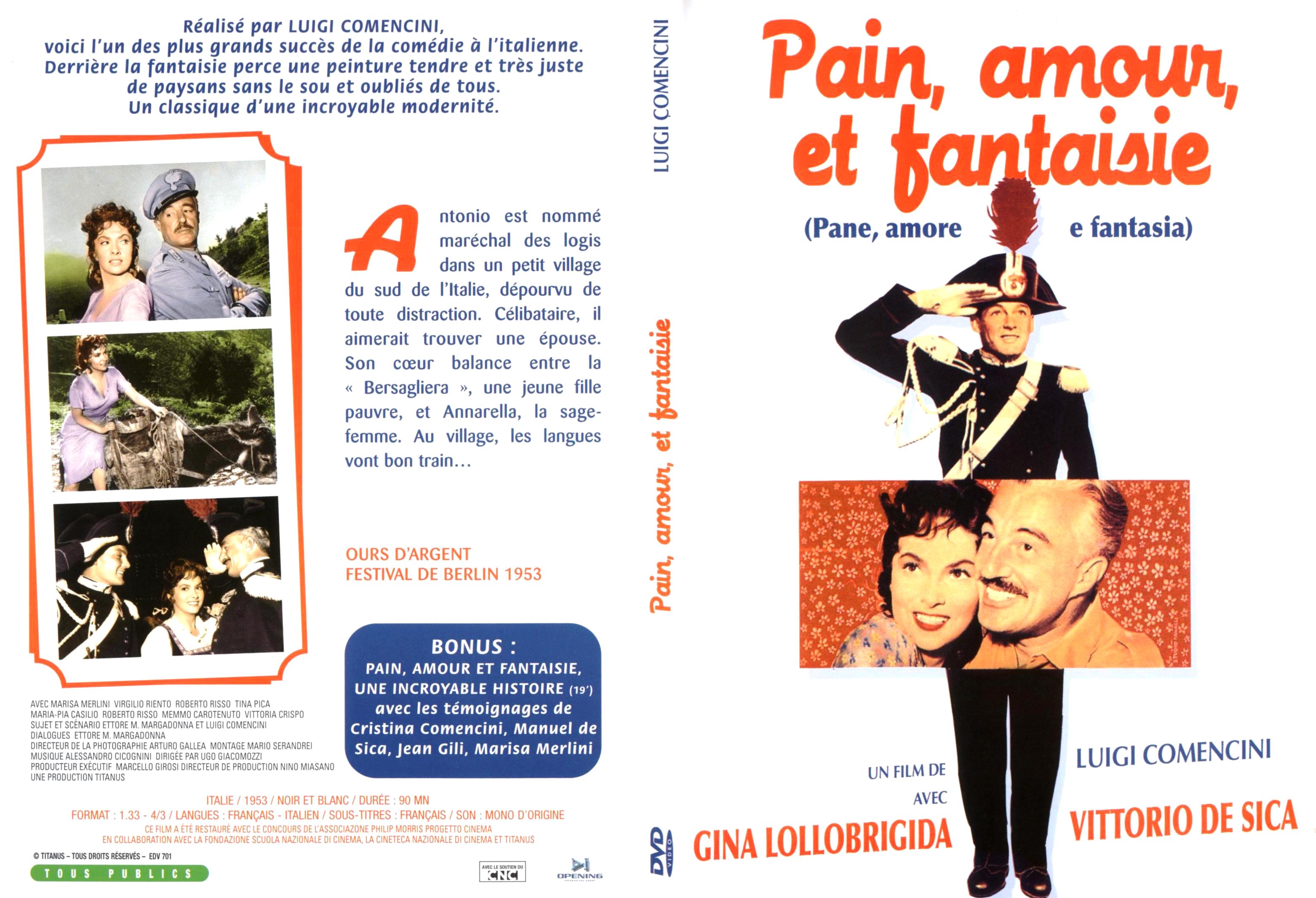 Jaquette DVD Pain amour et fantaisie
