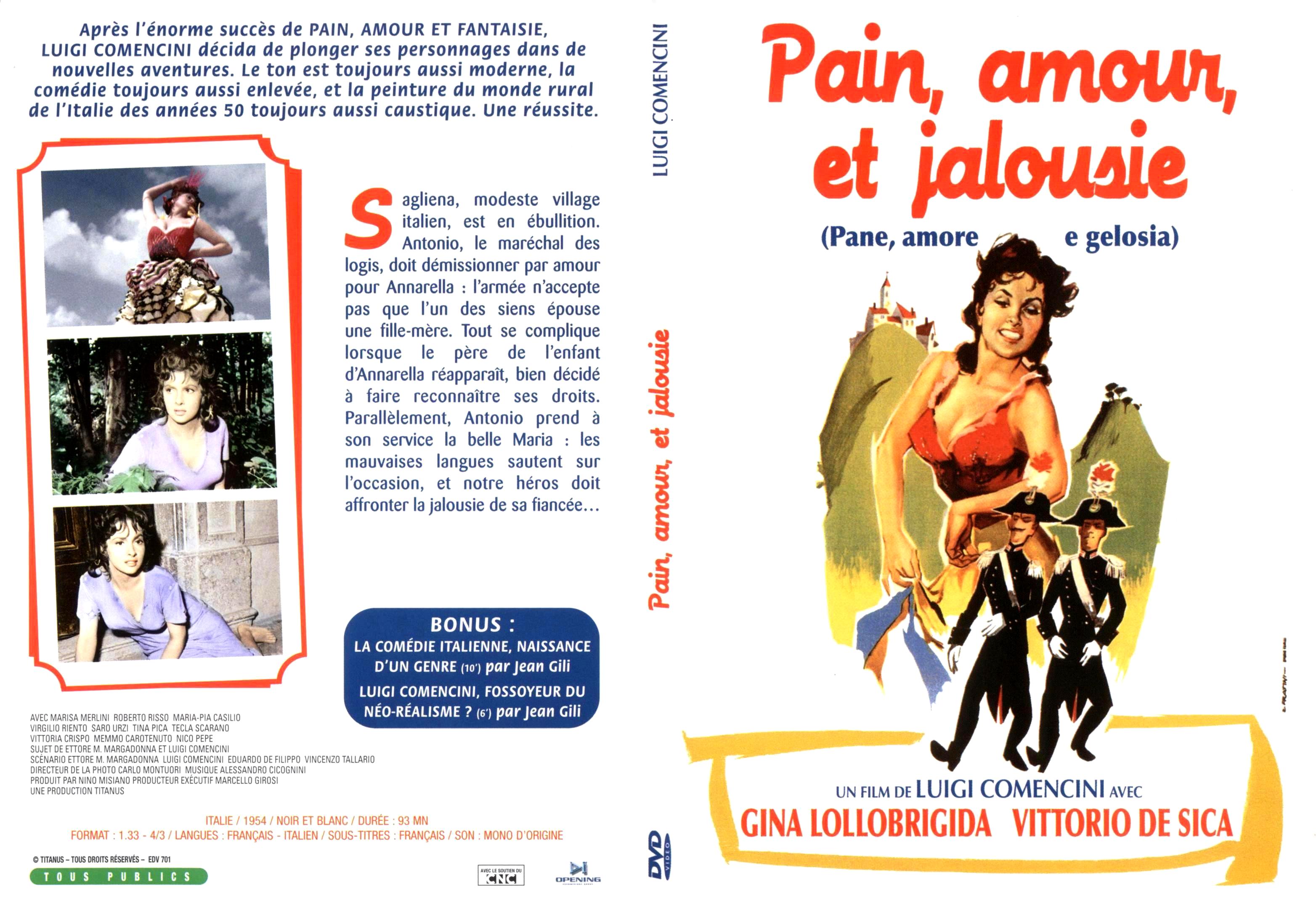 Jaquette DVD Pain amour et jalousie