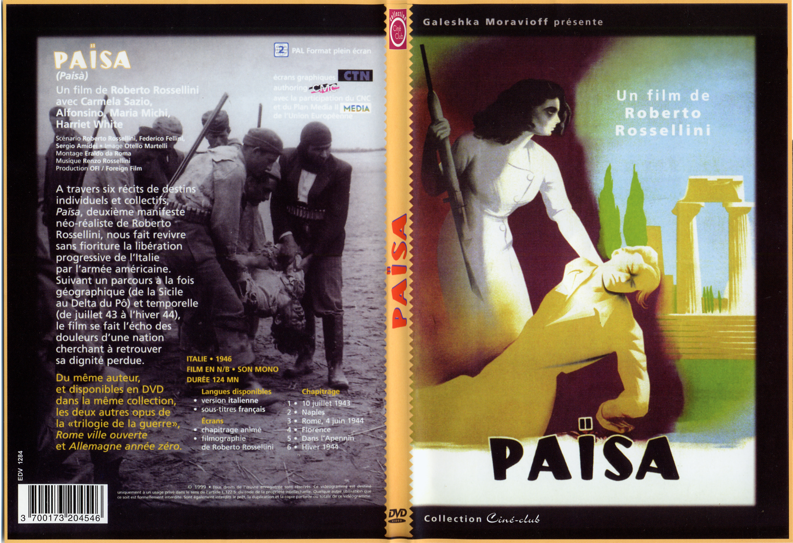Jaquette DVD Paisa - SLIM