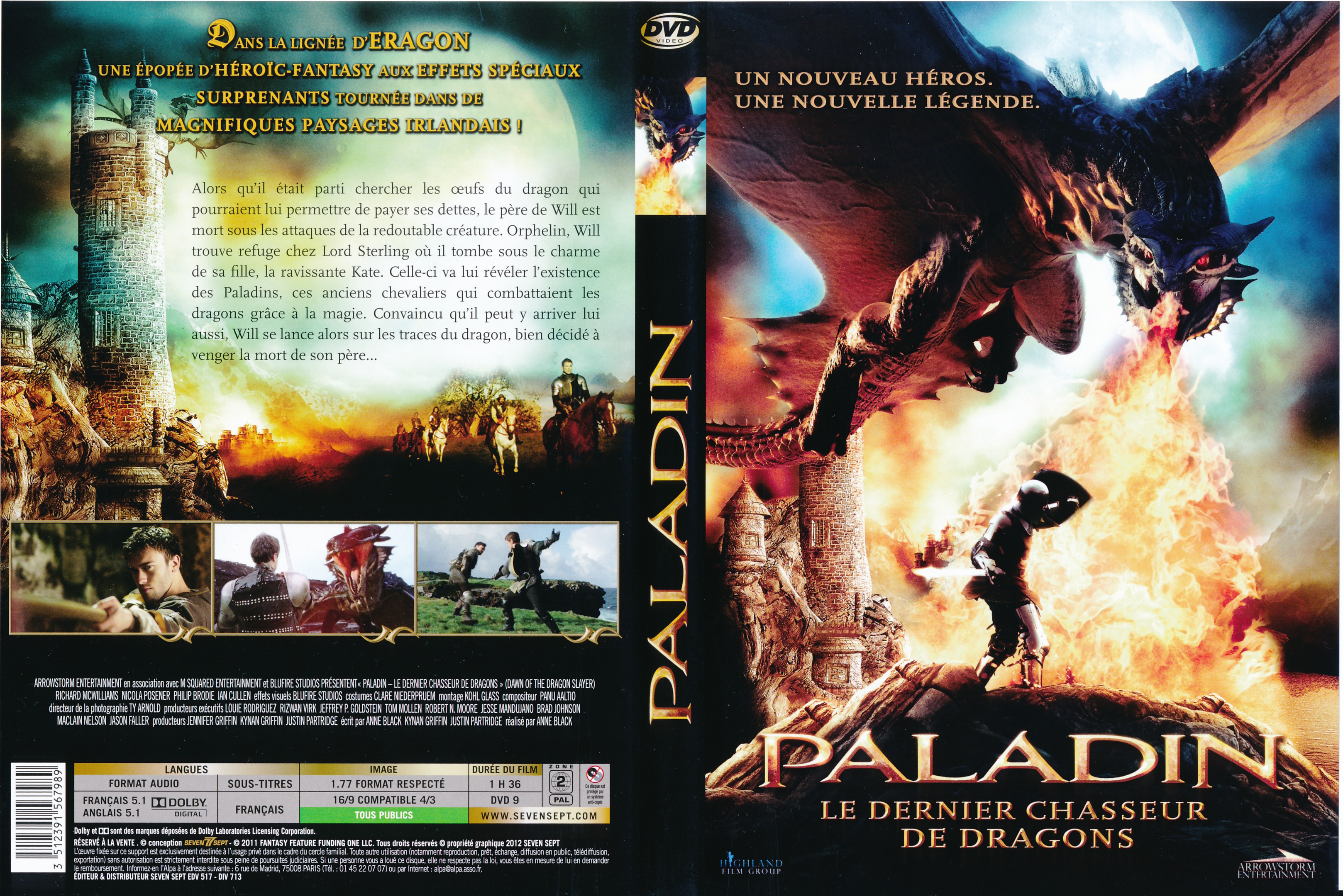 Jaquette DVD Paladin le Dernier Chasseur de Dragons