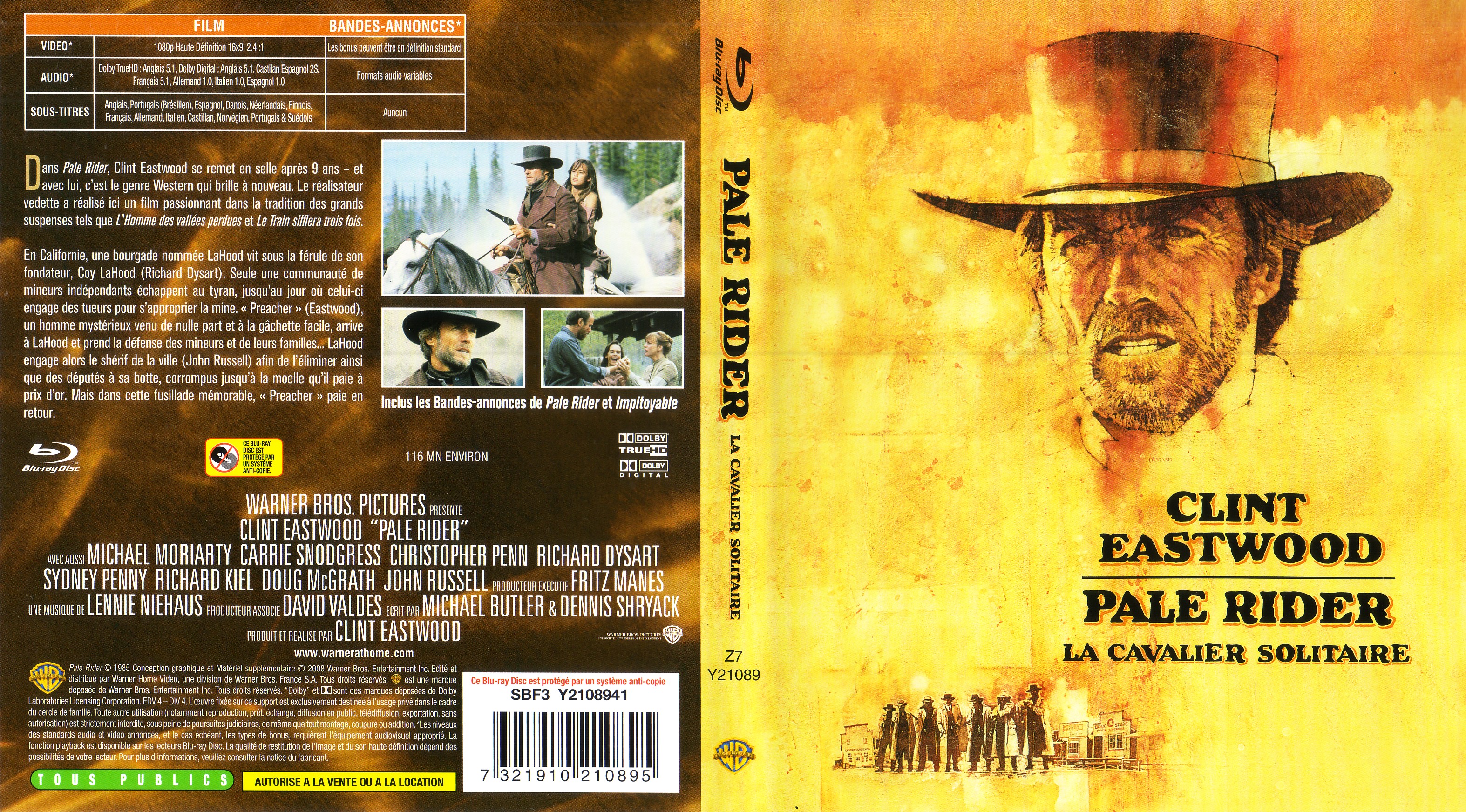 Jaquette DVD Pale rider (BLU-RAY)