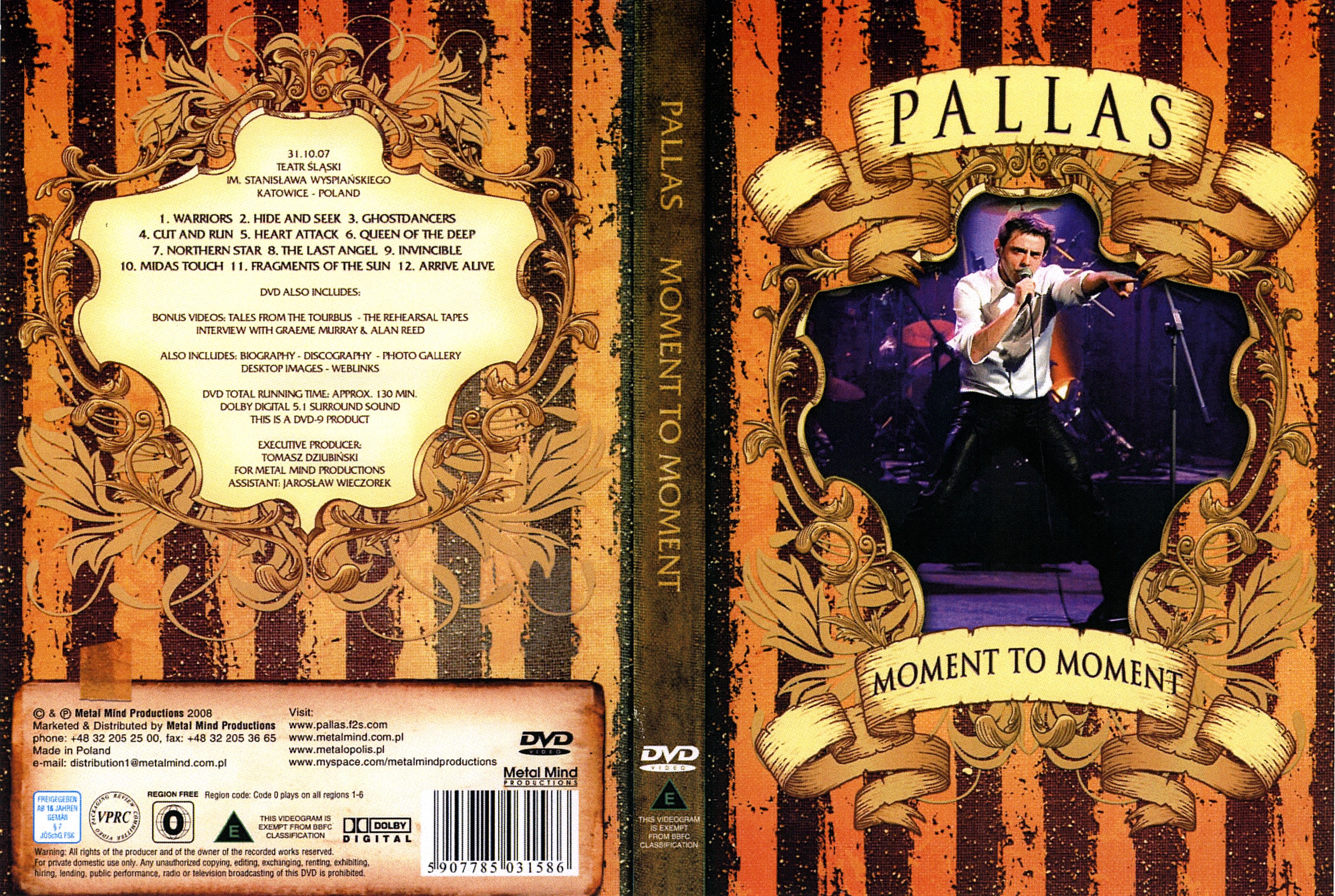 Jaquette DVD Pallas Moment to moment