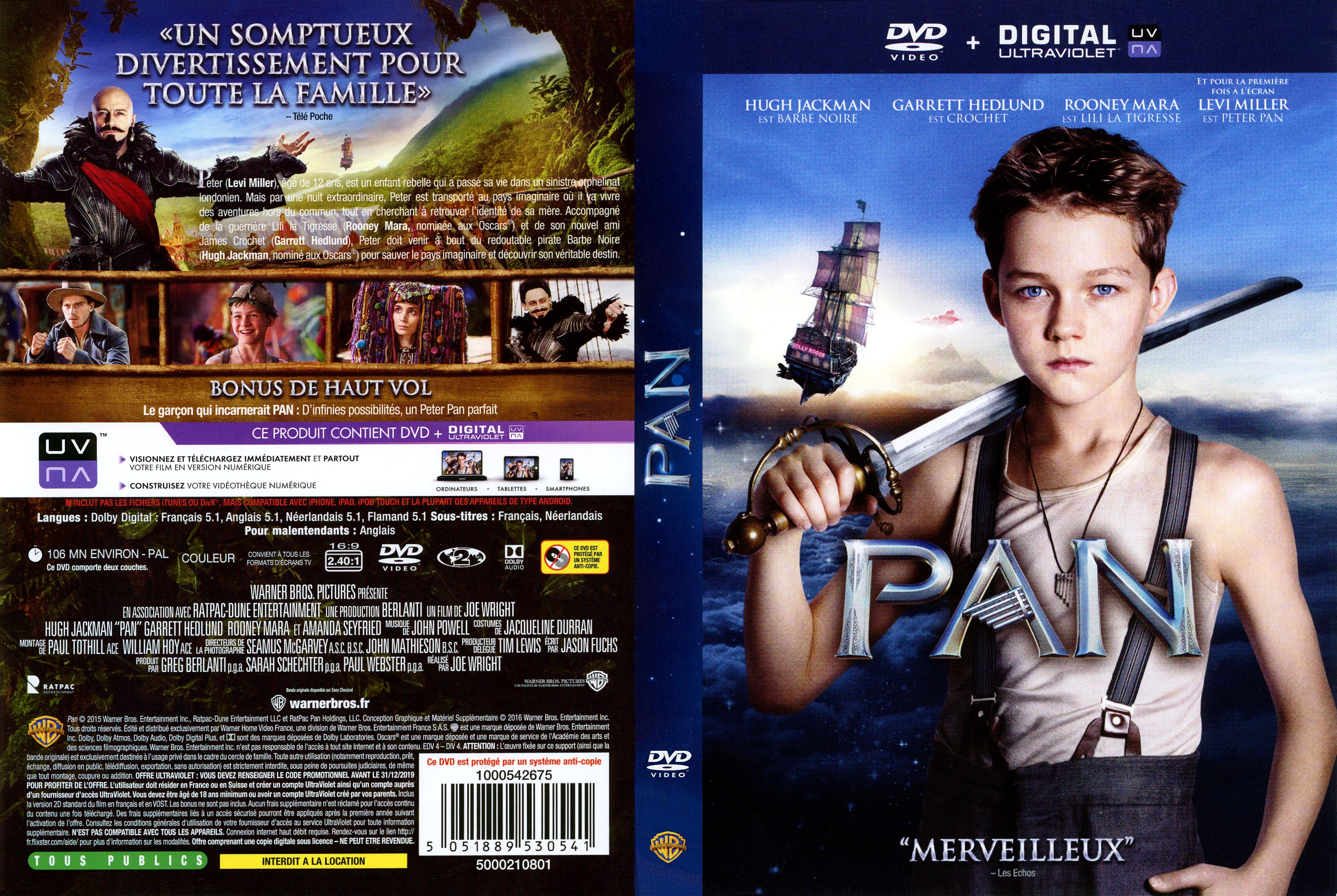 Jaquette DVD Pan (2015)