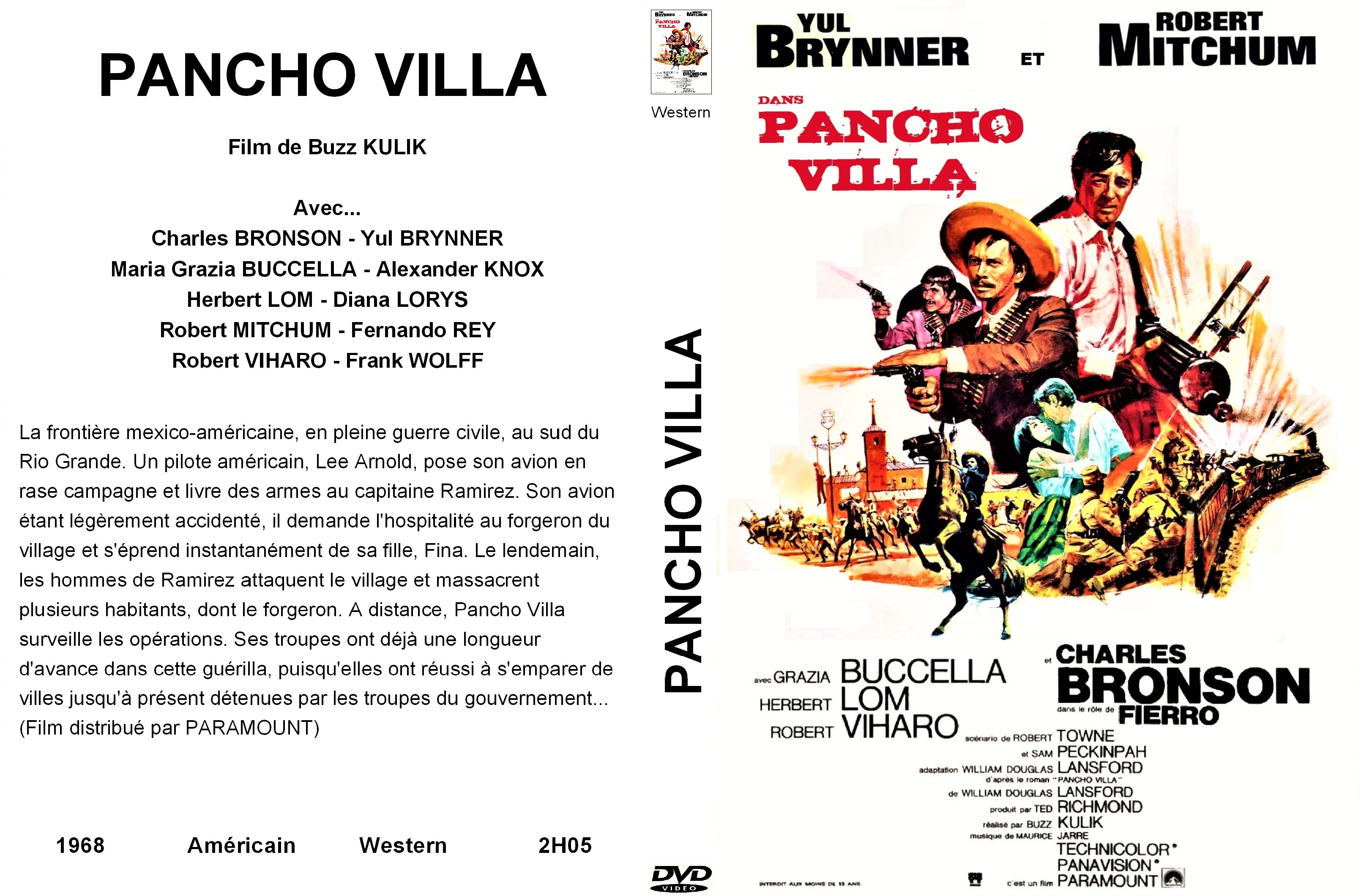 Jaquette DVD Pancho Villa (1968) custom