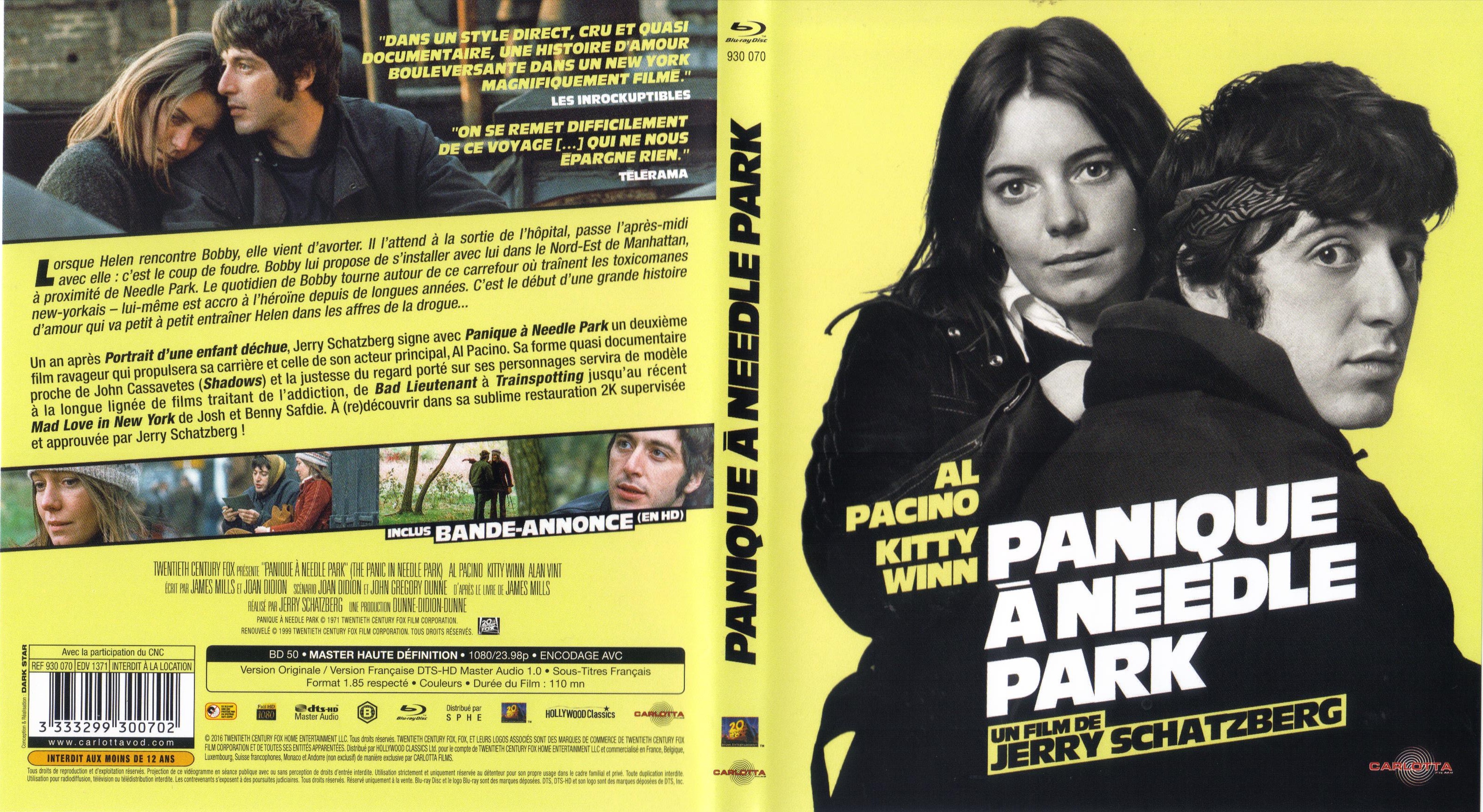 Jaquette DVD Panique  Needle Park (BLU-RAY)