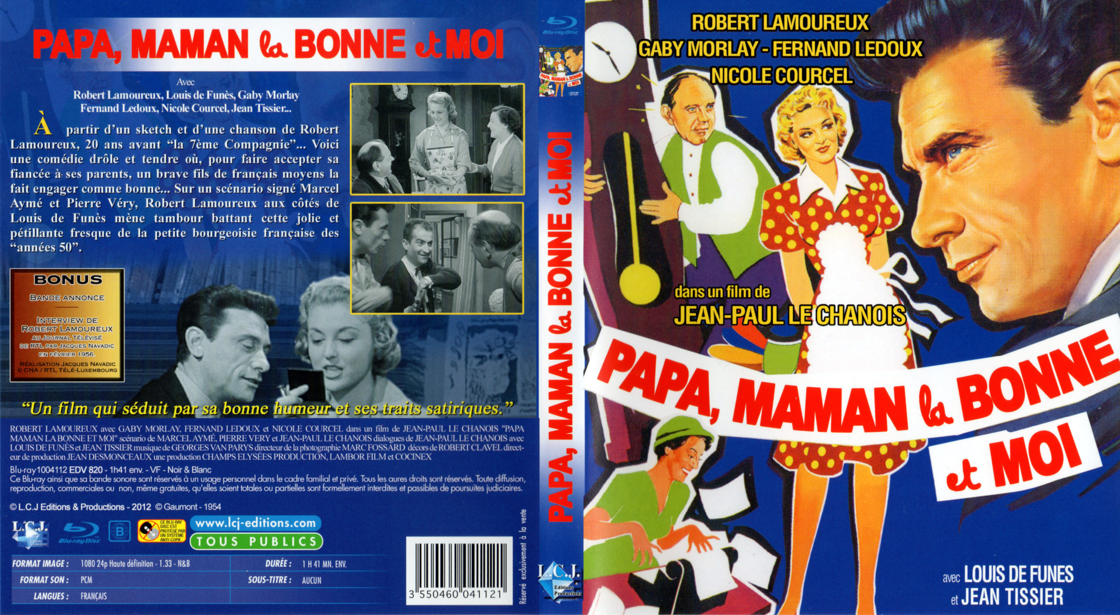 Jaquette DVD Papa, maman, la bonne et moi (BLU-RAY)