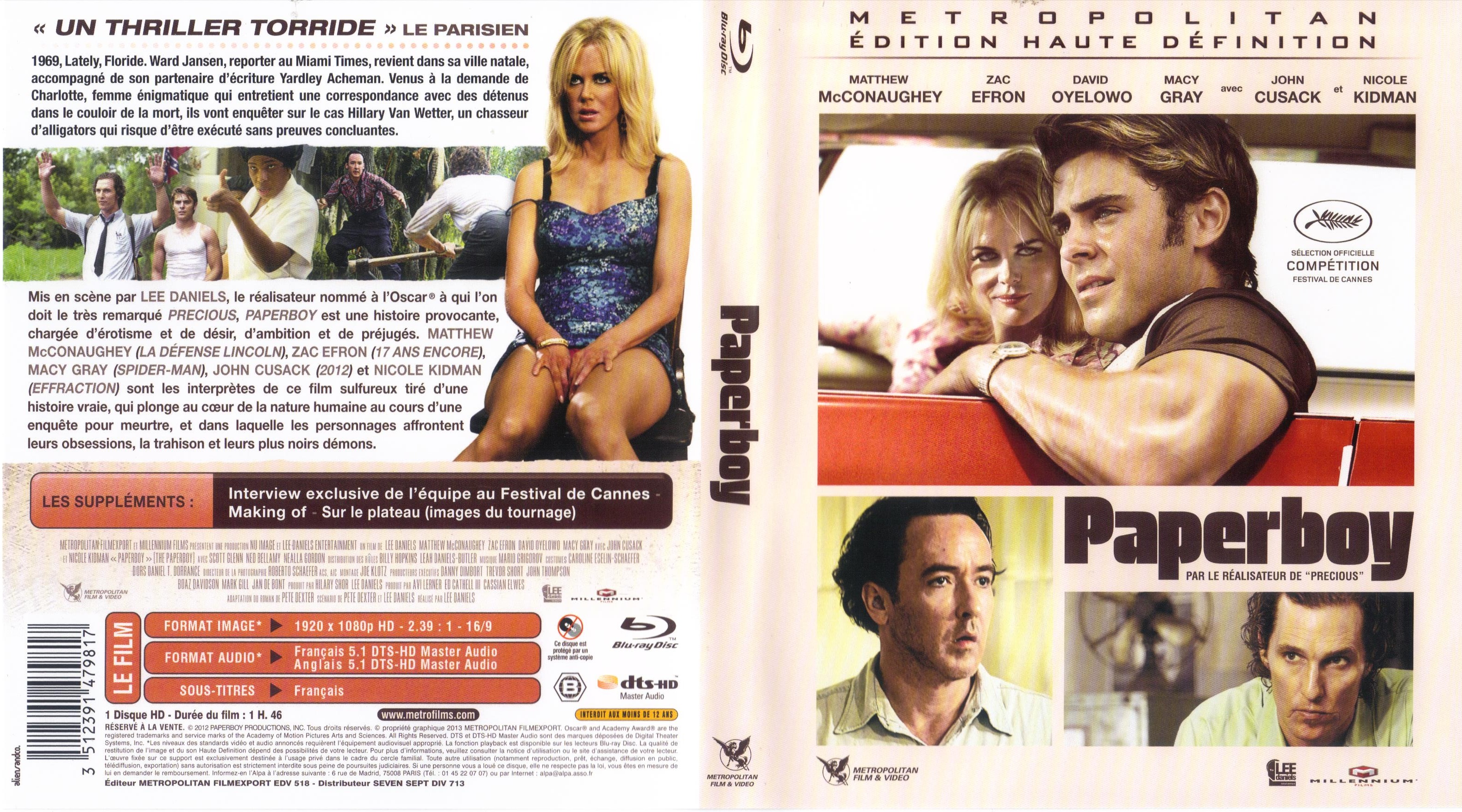 Jaquette DVD Paperboy (BLU-RAY)