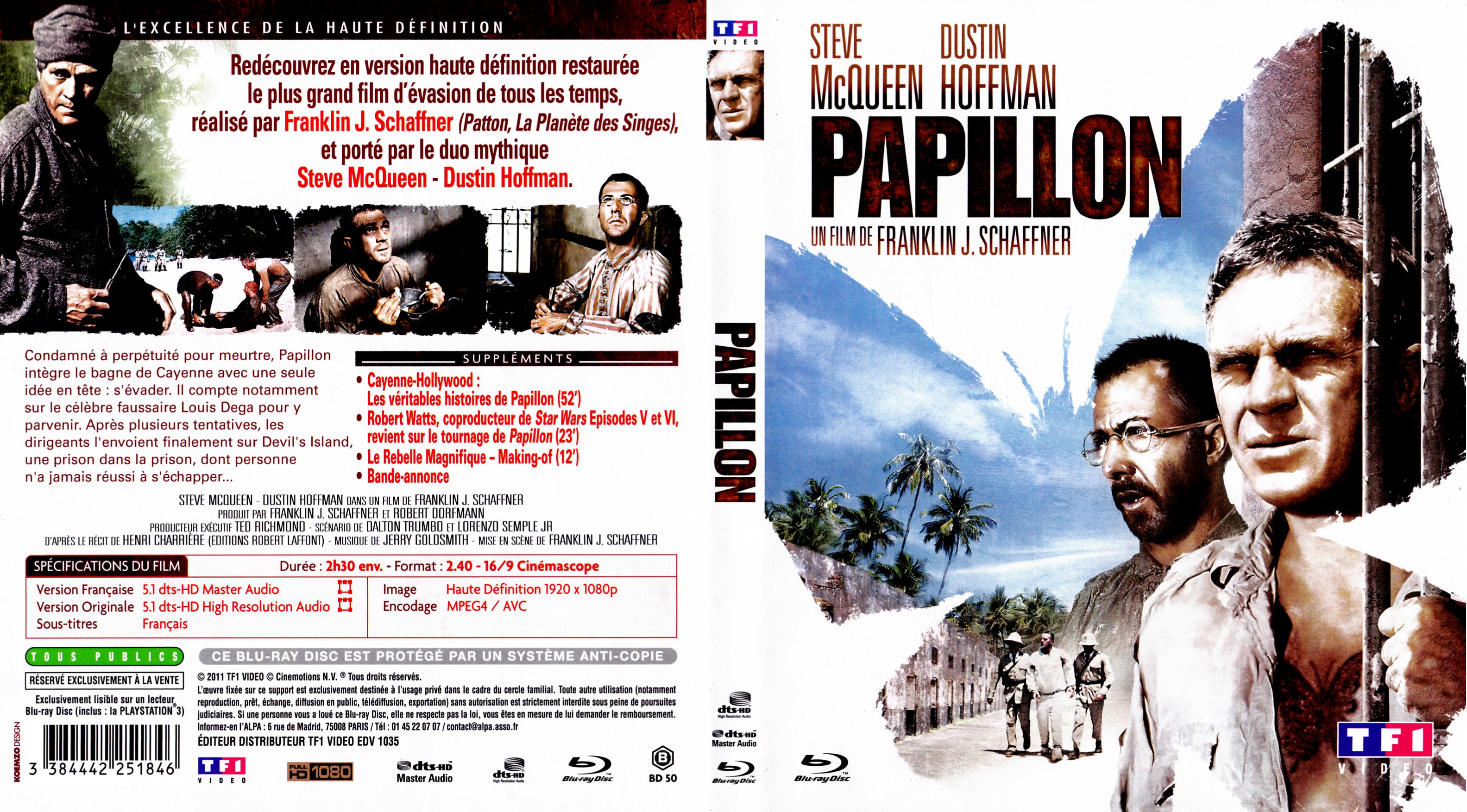 Jaquette DVD Papillon (BLU-RAY)