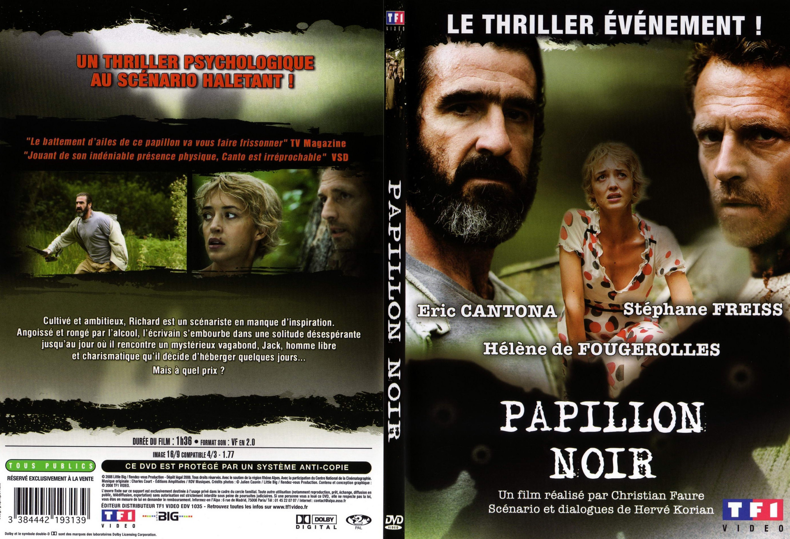 Jaquette DVD Papillon noir - SLIM