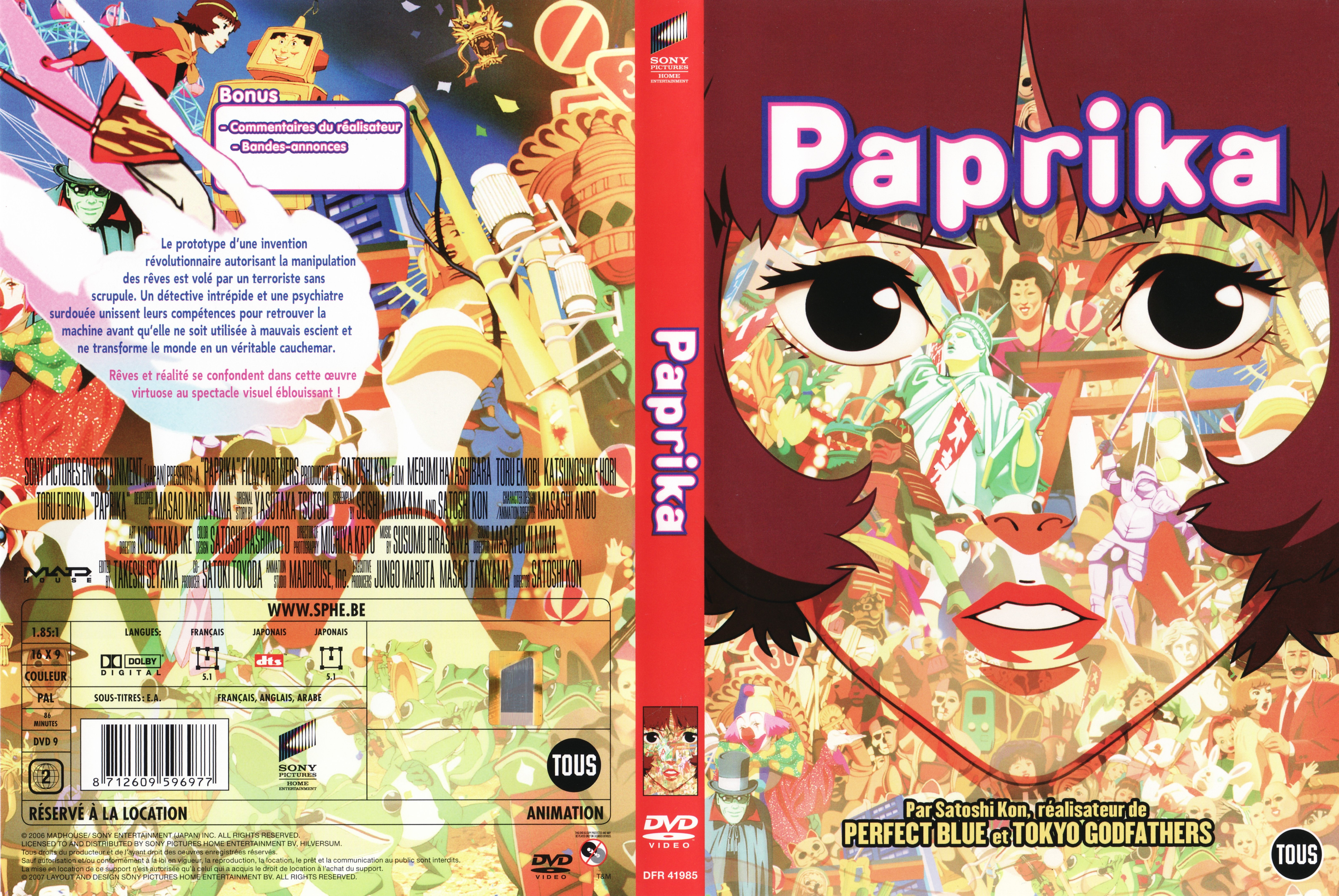 Jaquette DVD Paprika (DA)