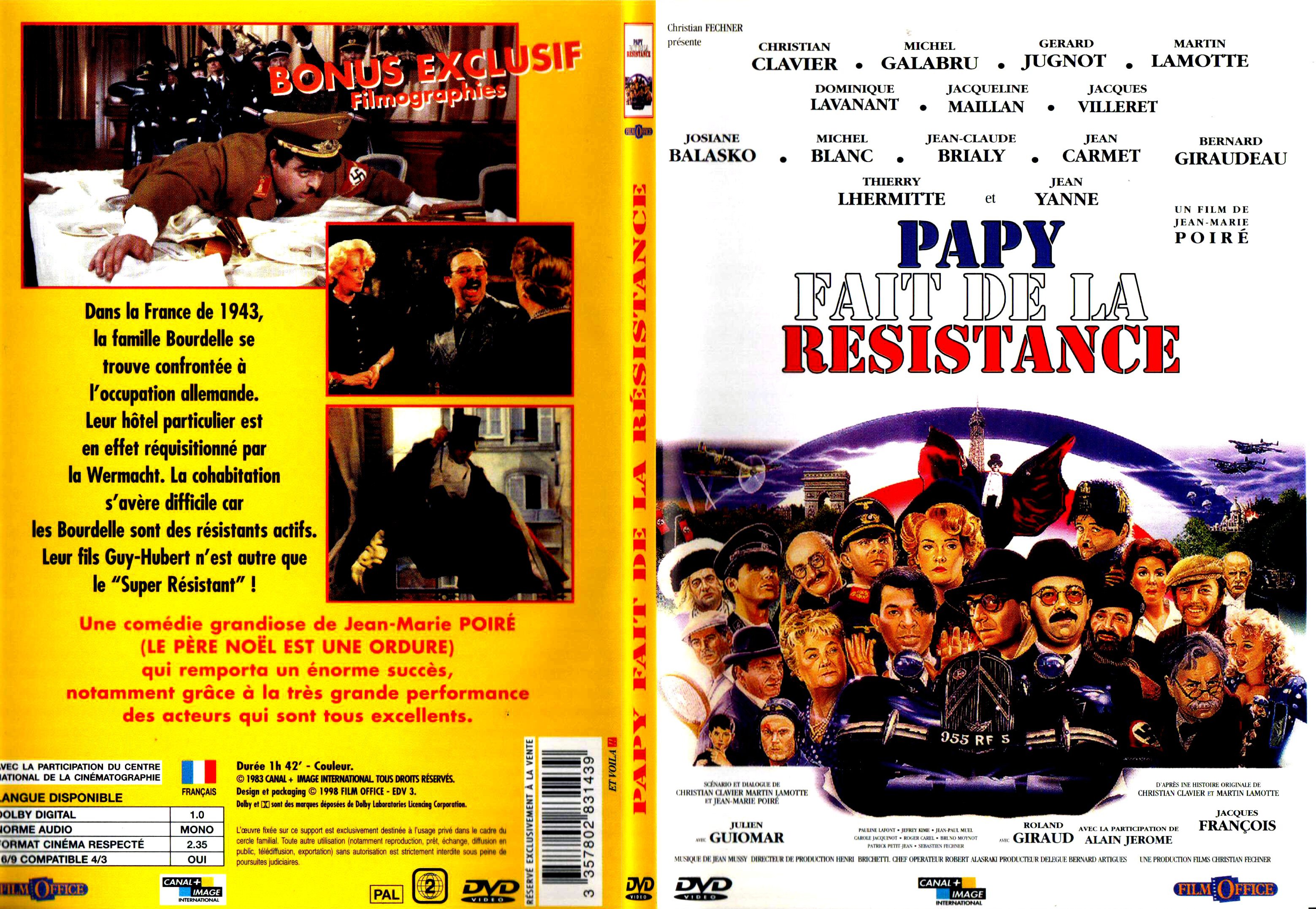 Jaquette DVD Papy fait de la resistance - SLIM