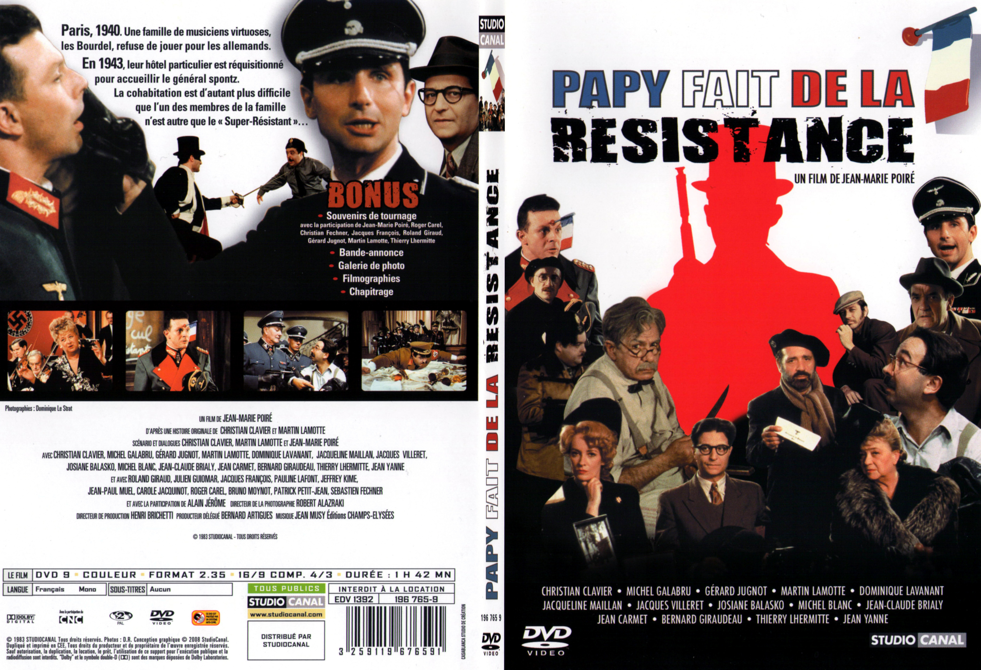 Jaquette DVD Papy fait de la resistance - SLIM v2