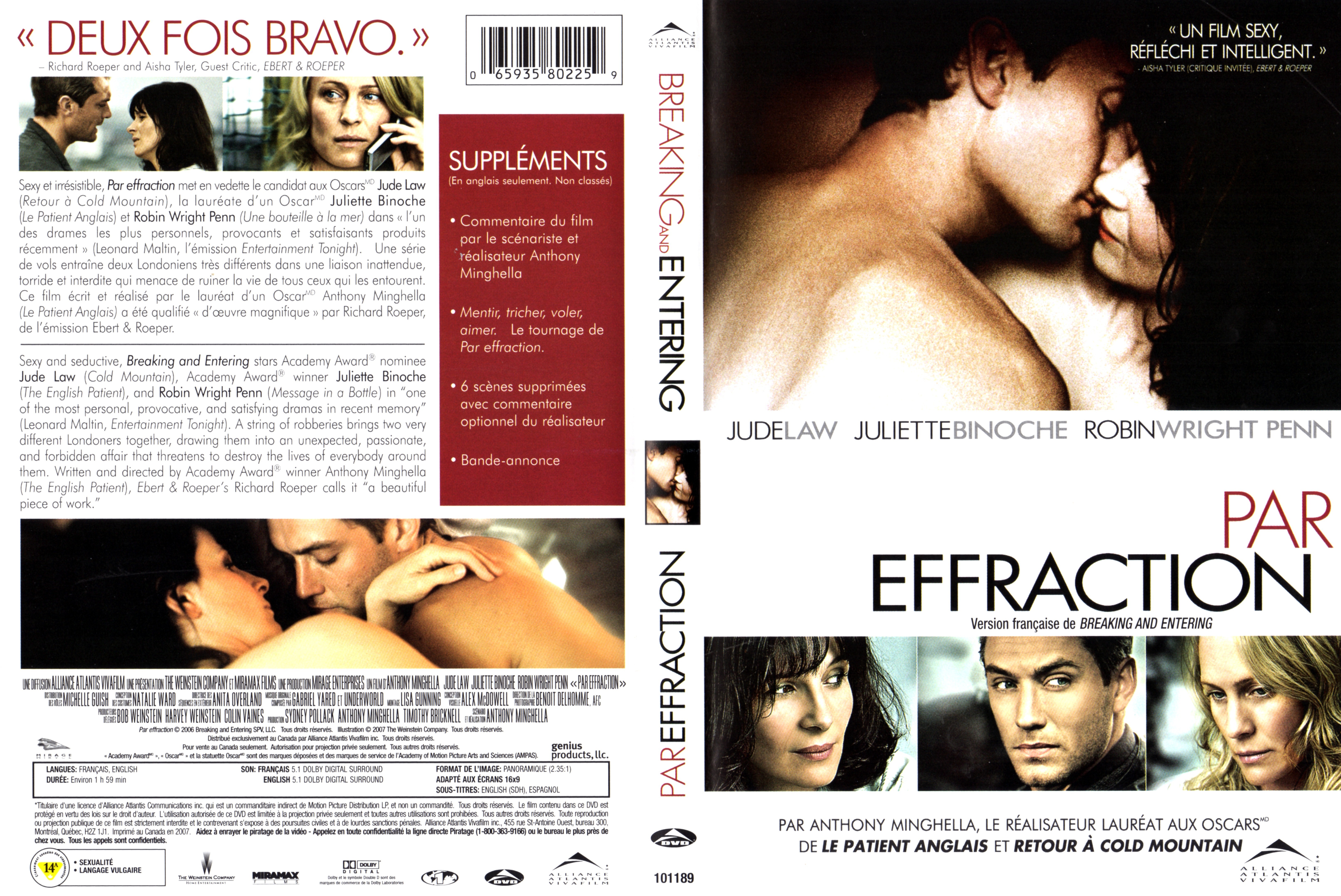 Jaquette DVD Par effraction Zone 1