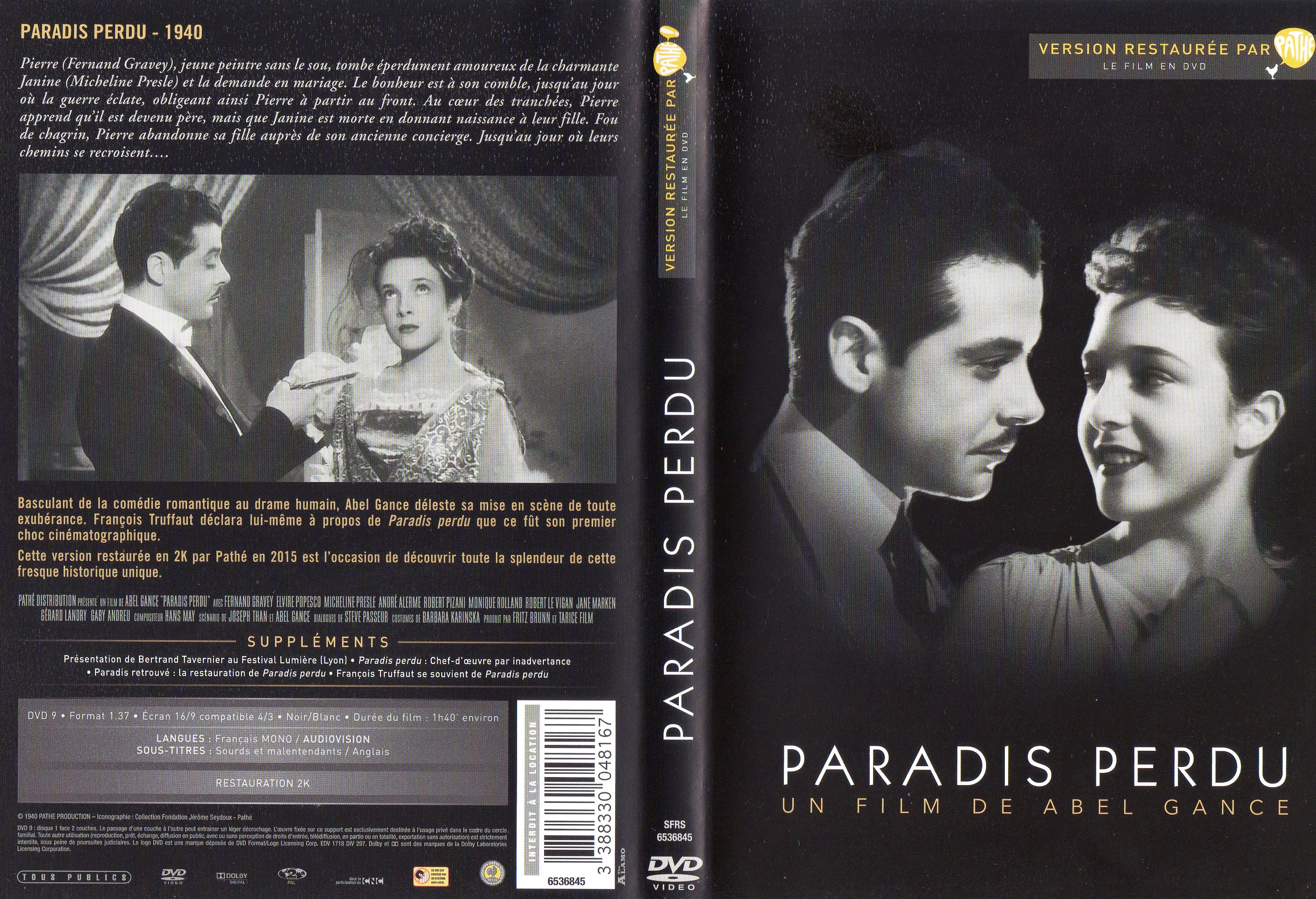 Jaquette DVD Paradis perdu