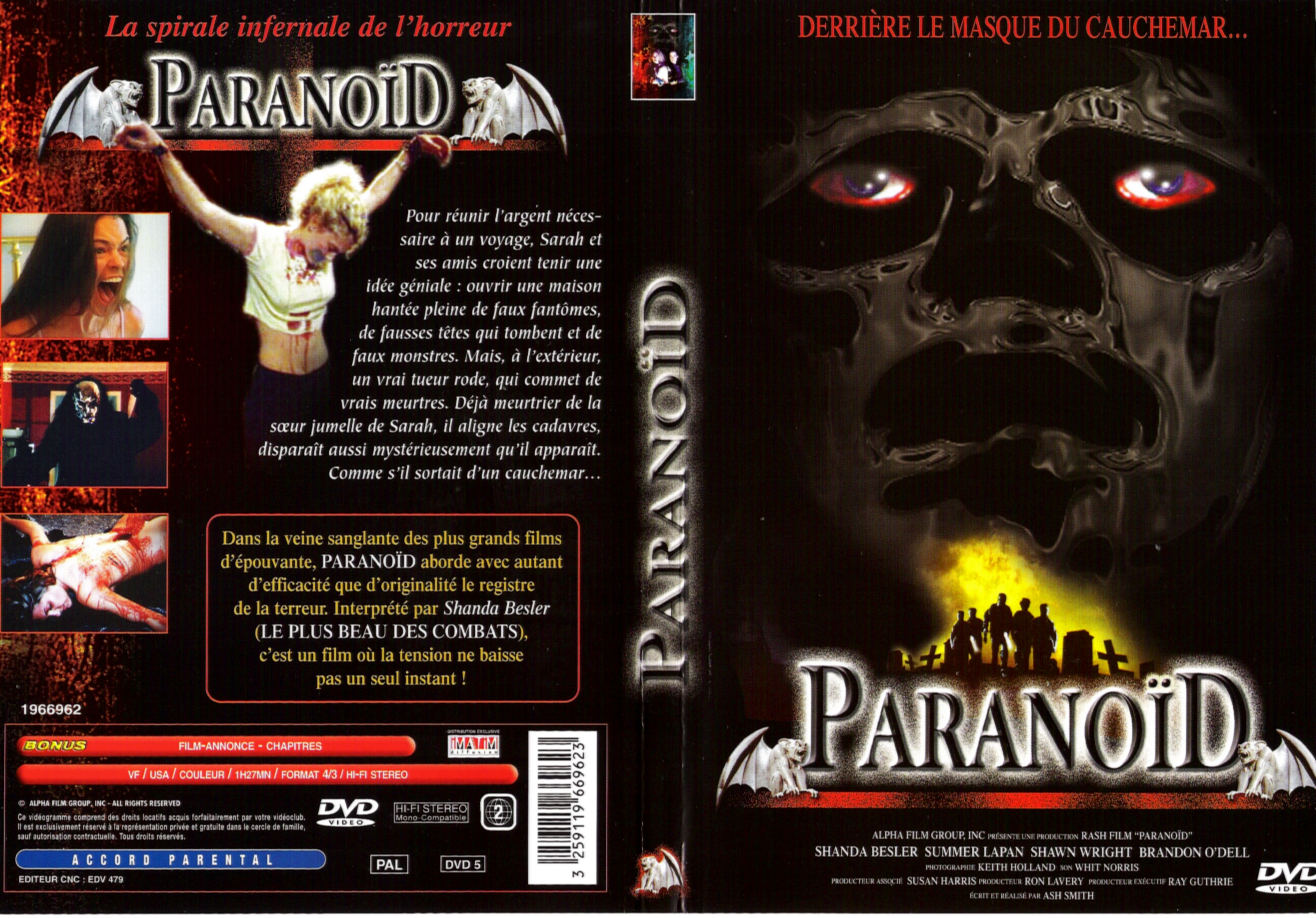 Jaquette DVD Paranoid