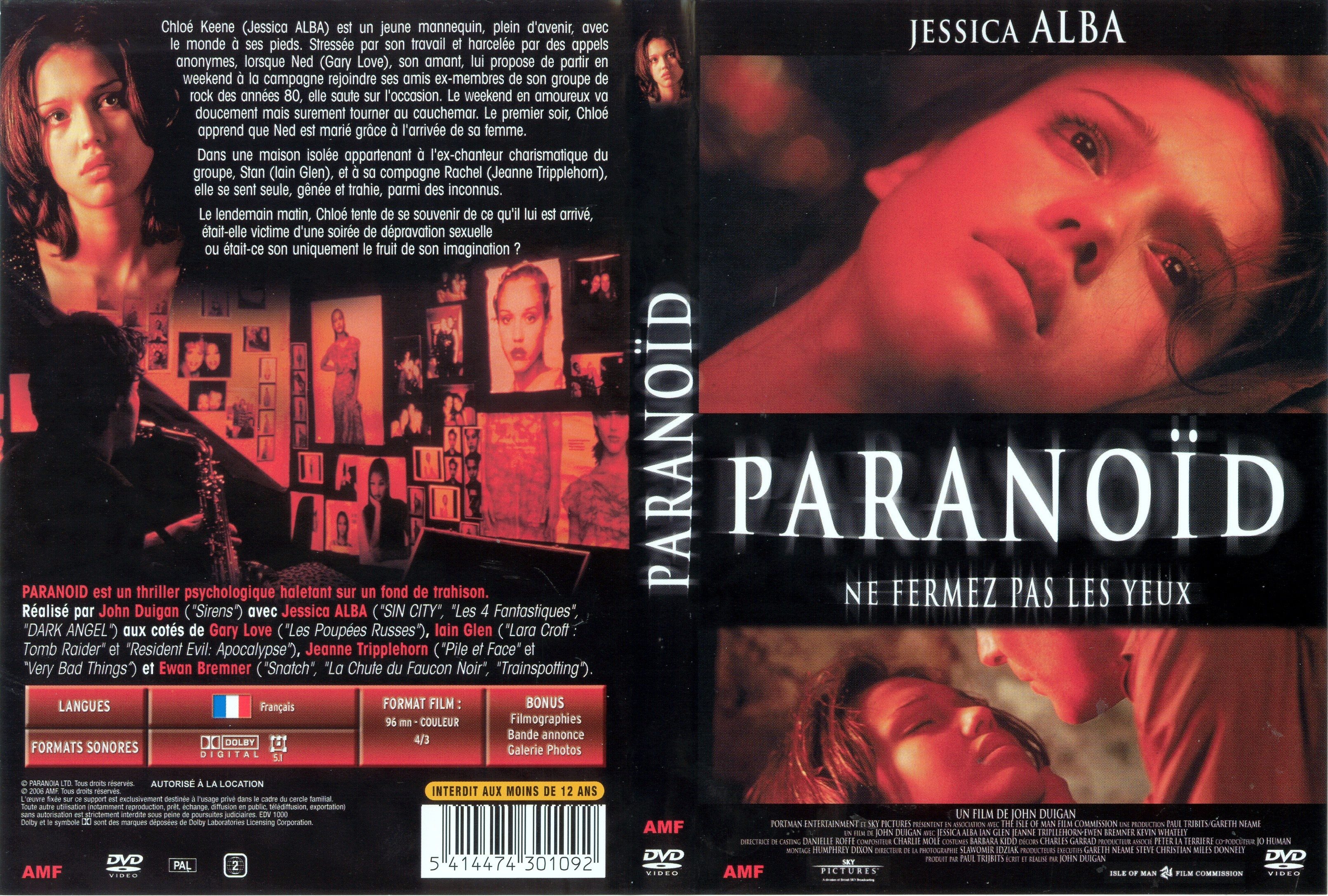 Jaquette DVD Paranoid (Jessica Alba)