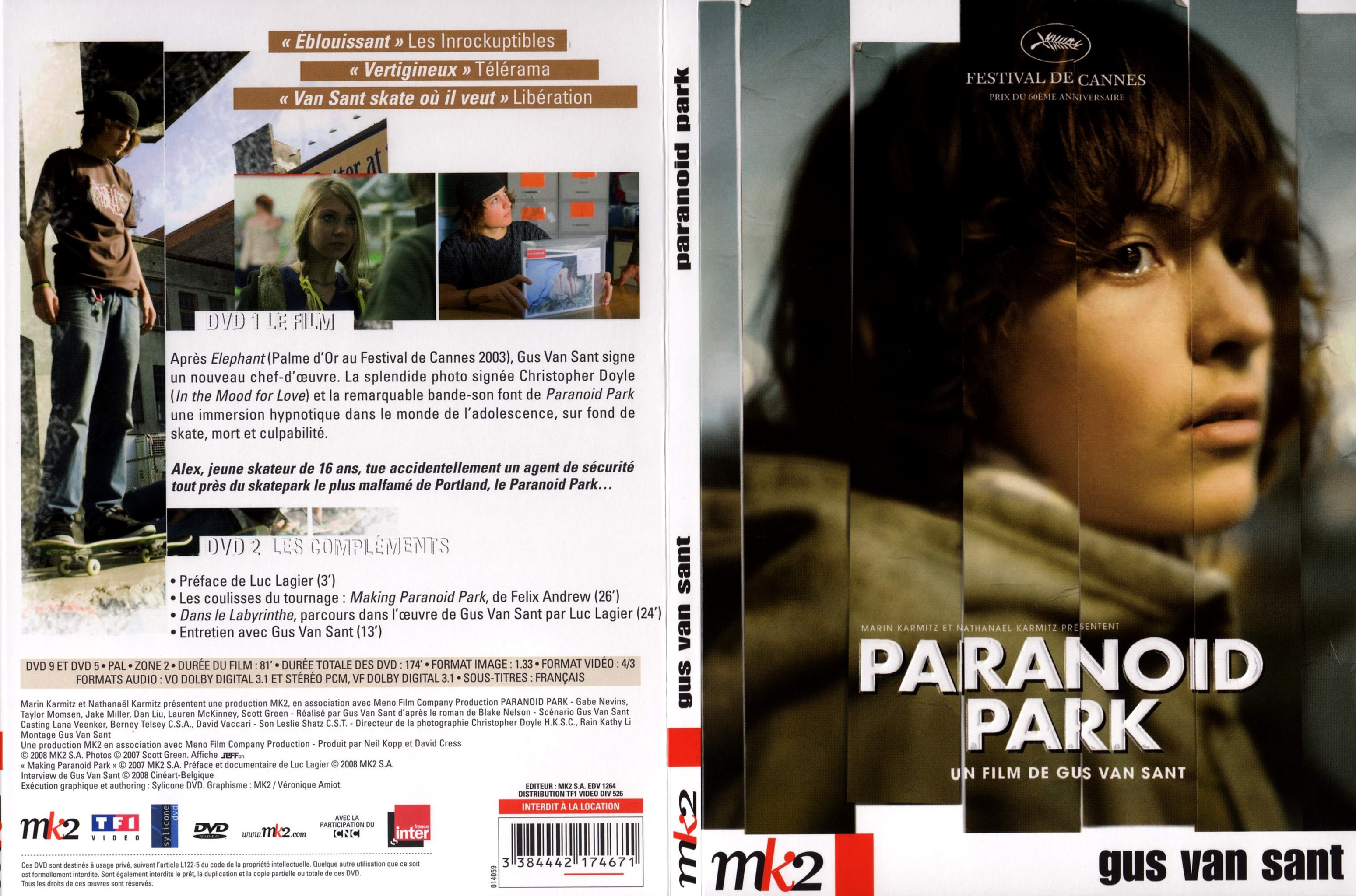 Jaquette DVD Paranoid park - SLIM v2 