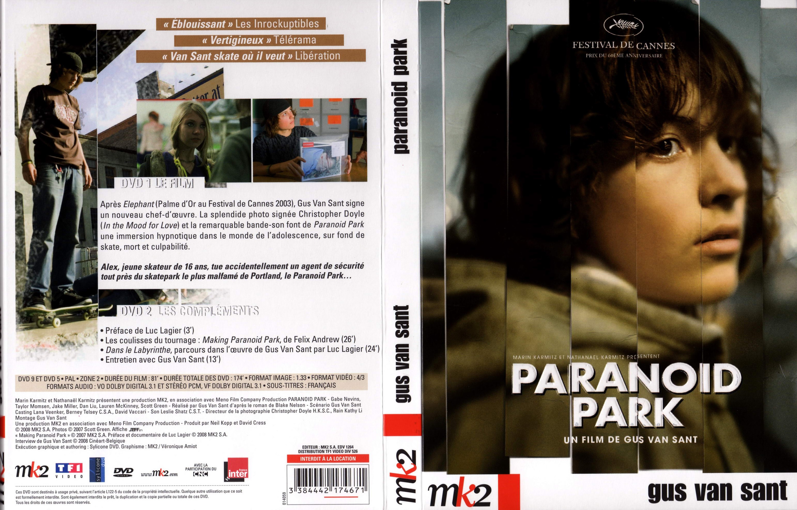 Jaquette DVD Paranoid park v2