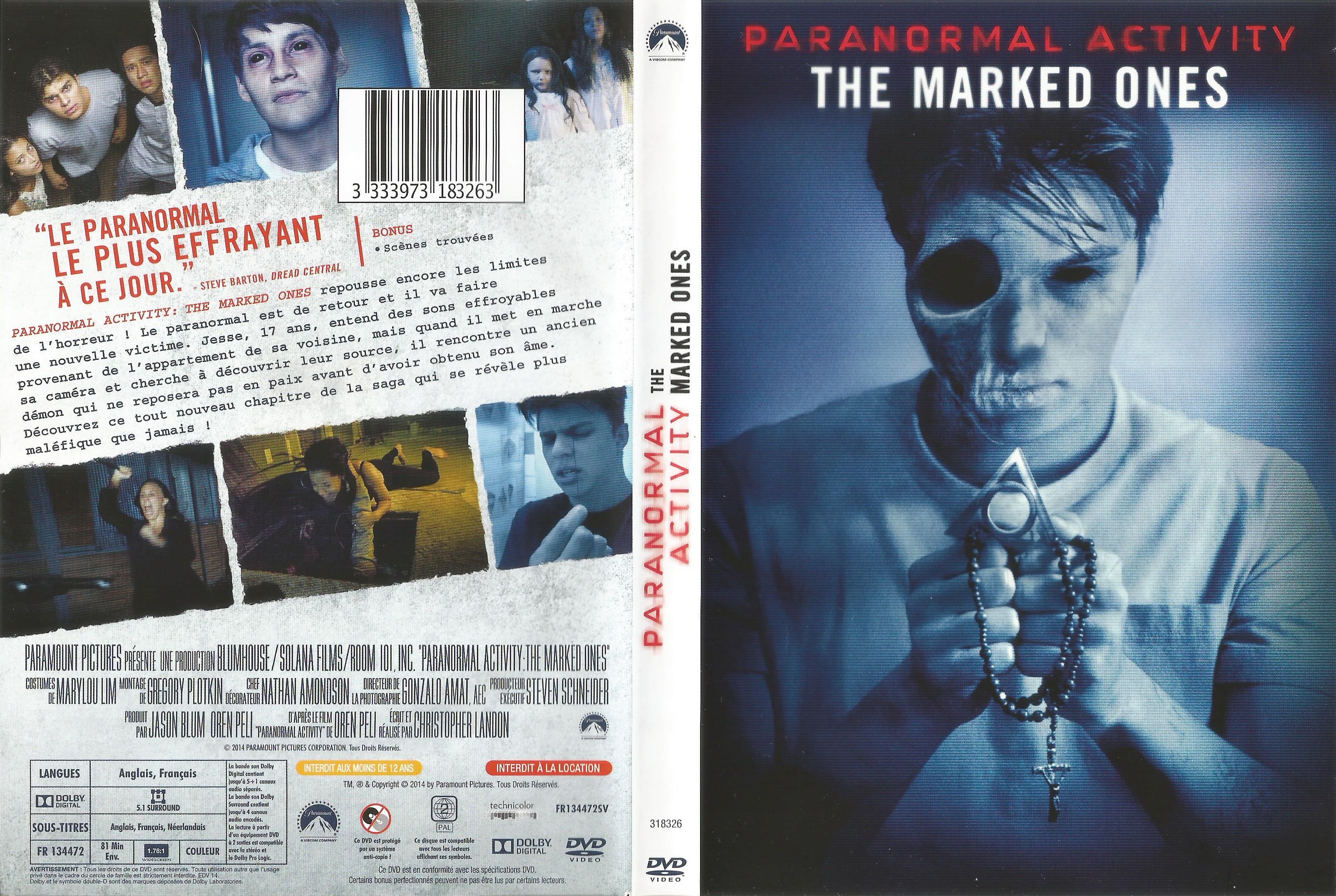 Jaquette DVD Paranormal Activity The Marked Ones