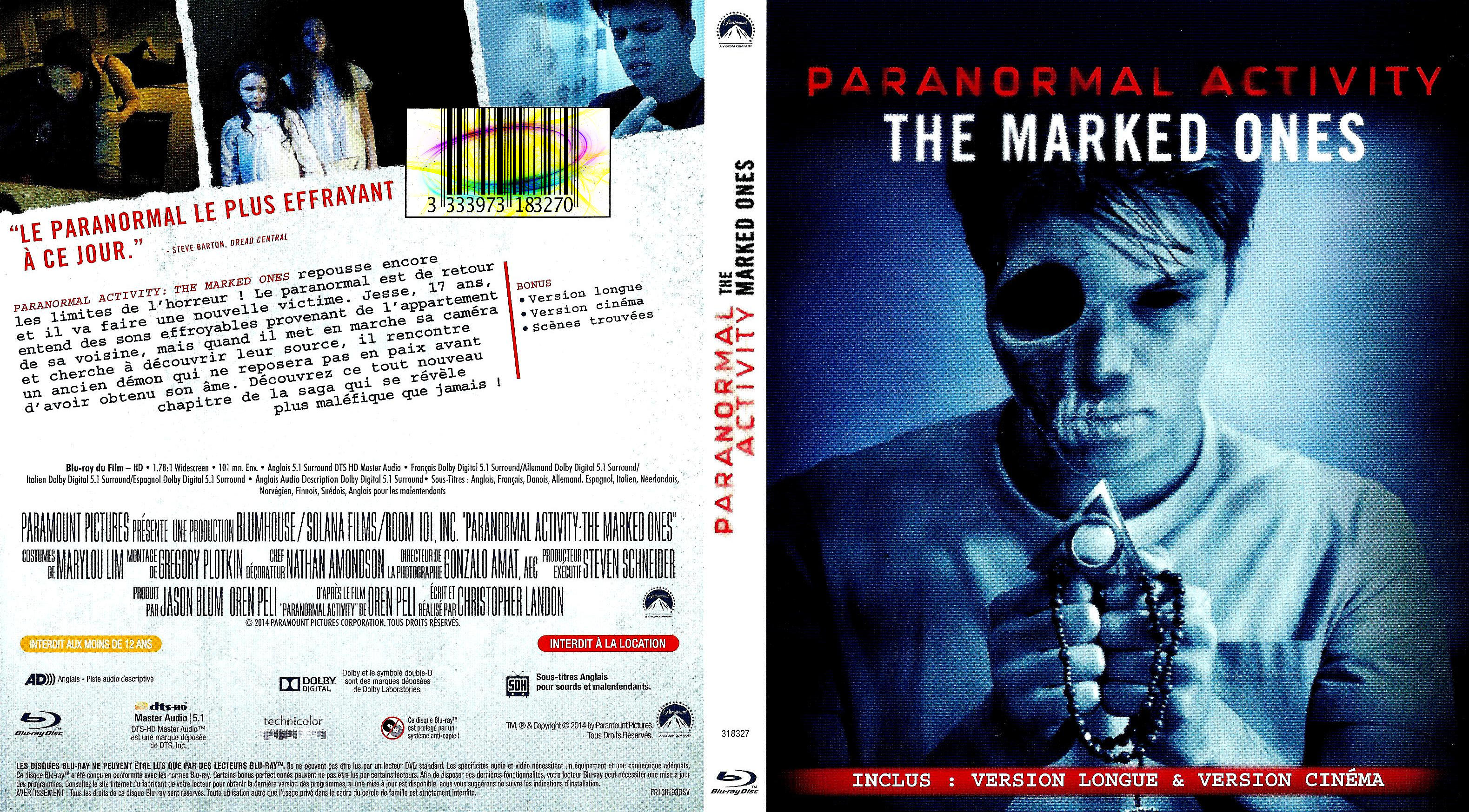 Jaquette DVD Paranormal Activity: The Marked Ones (BLU-RAY)