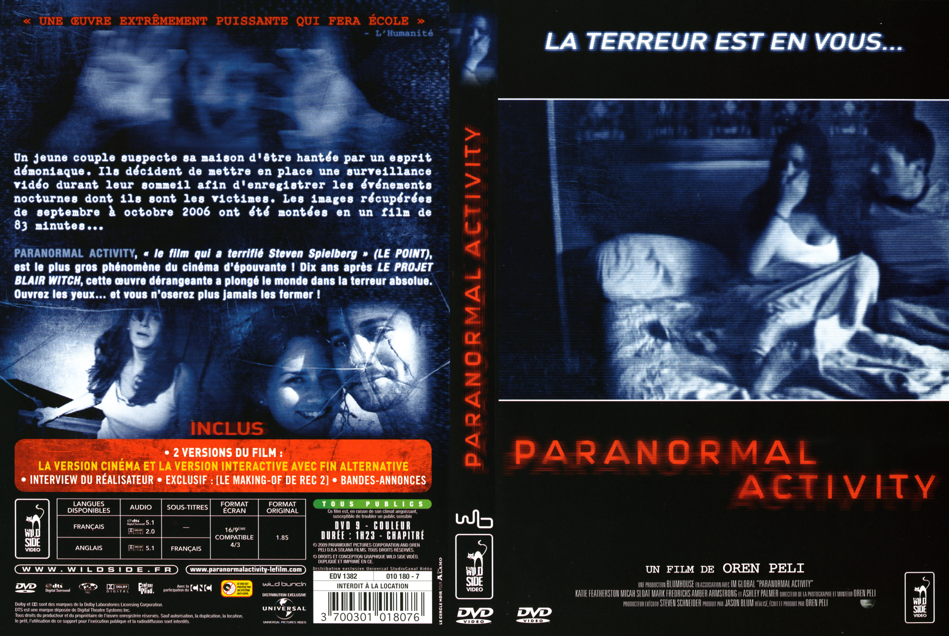 Jaquette DVD Paranormal activity