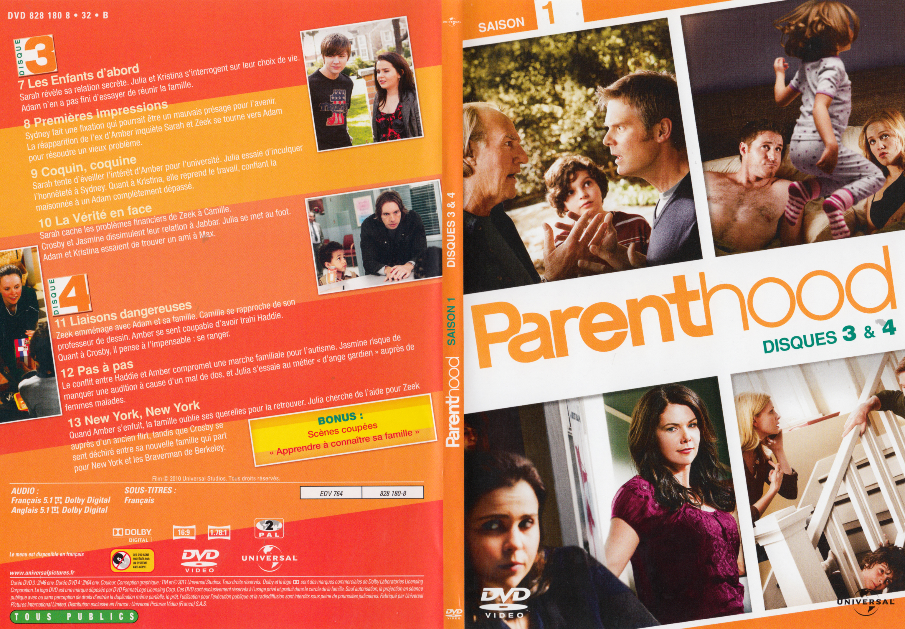 Jaquette DVD Parenthood Saison 1 DVD 2