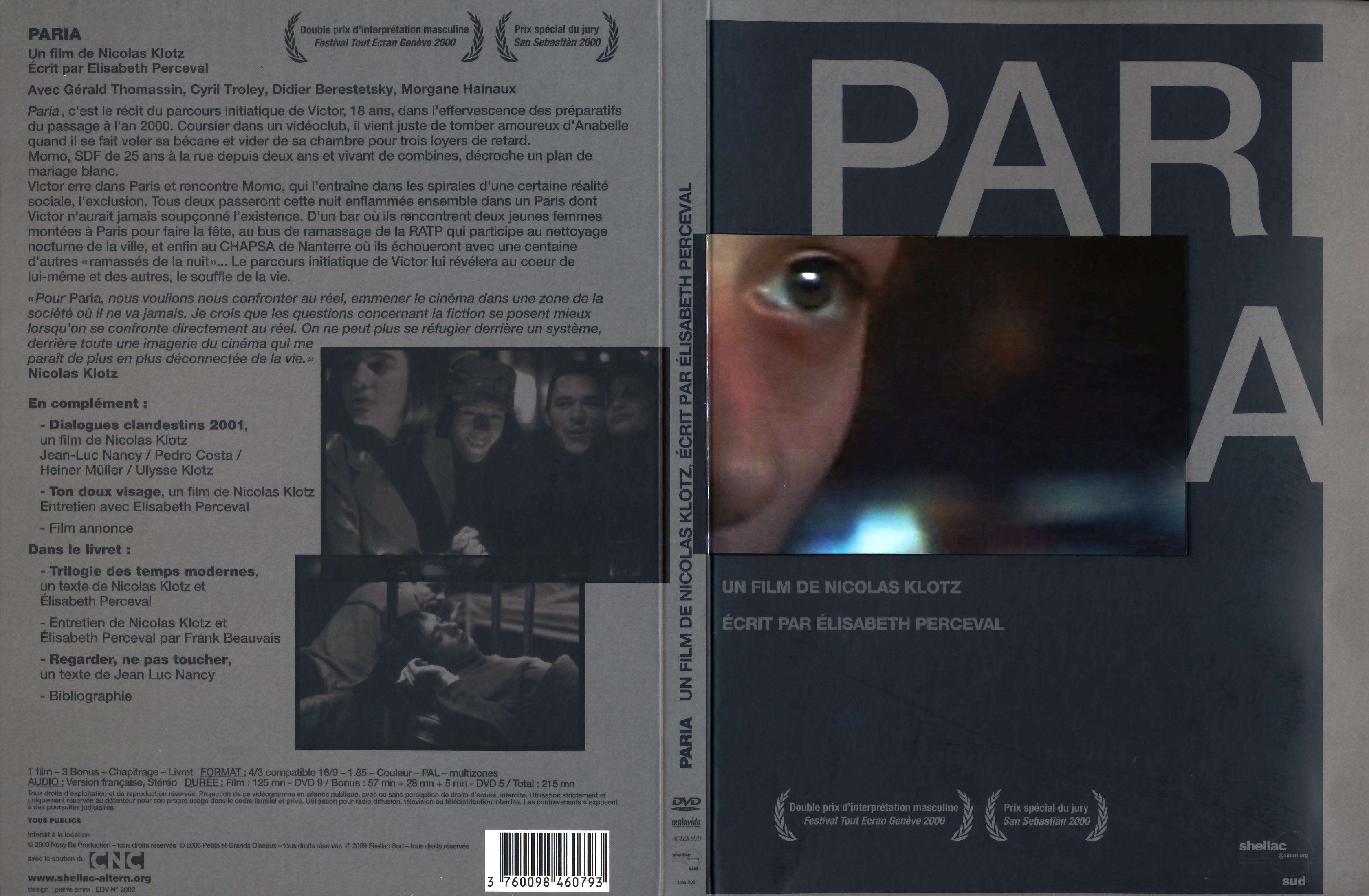 Jaquette DVD Paria