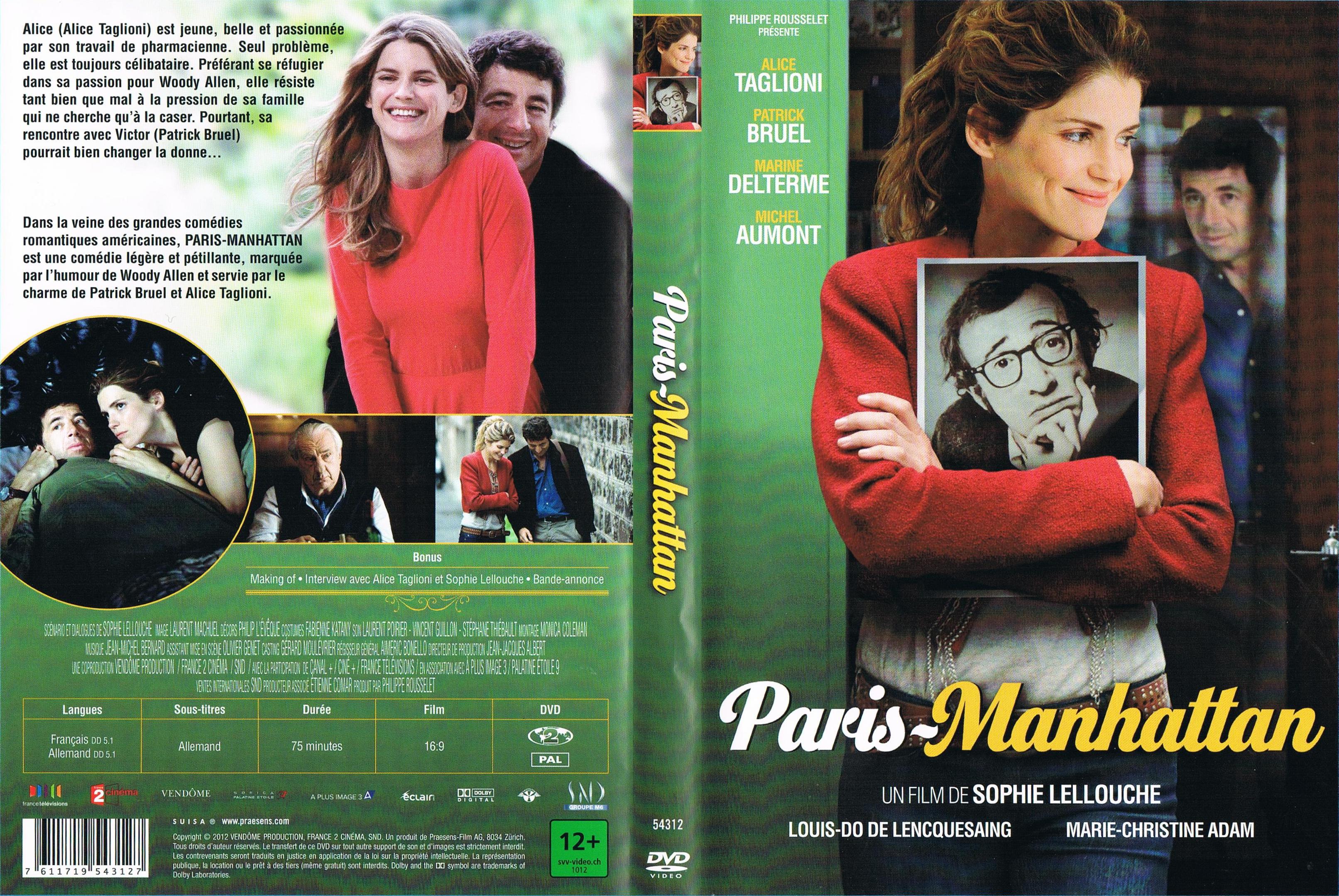 Jaquette DVD Paris-Manhattan v2